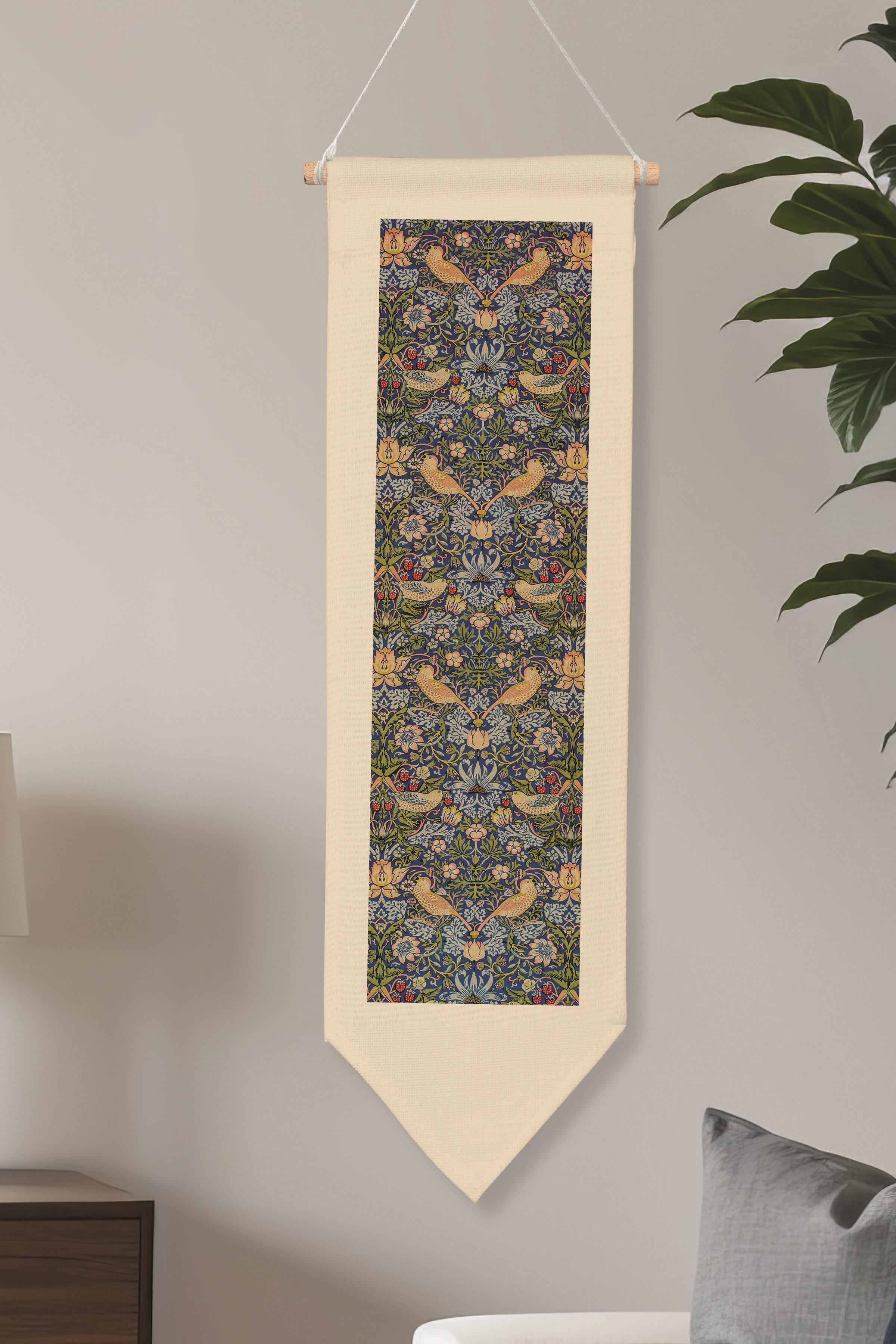 William Morisse Duvar Halısı, Sanat Serisi Dekor, 100cm Kanvas Flama Askılı Duvar Örtüsü NO:708