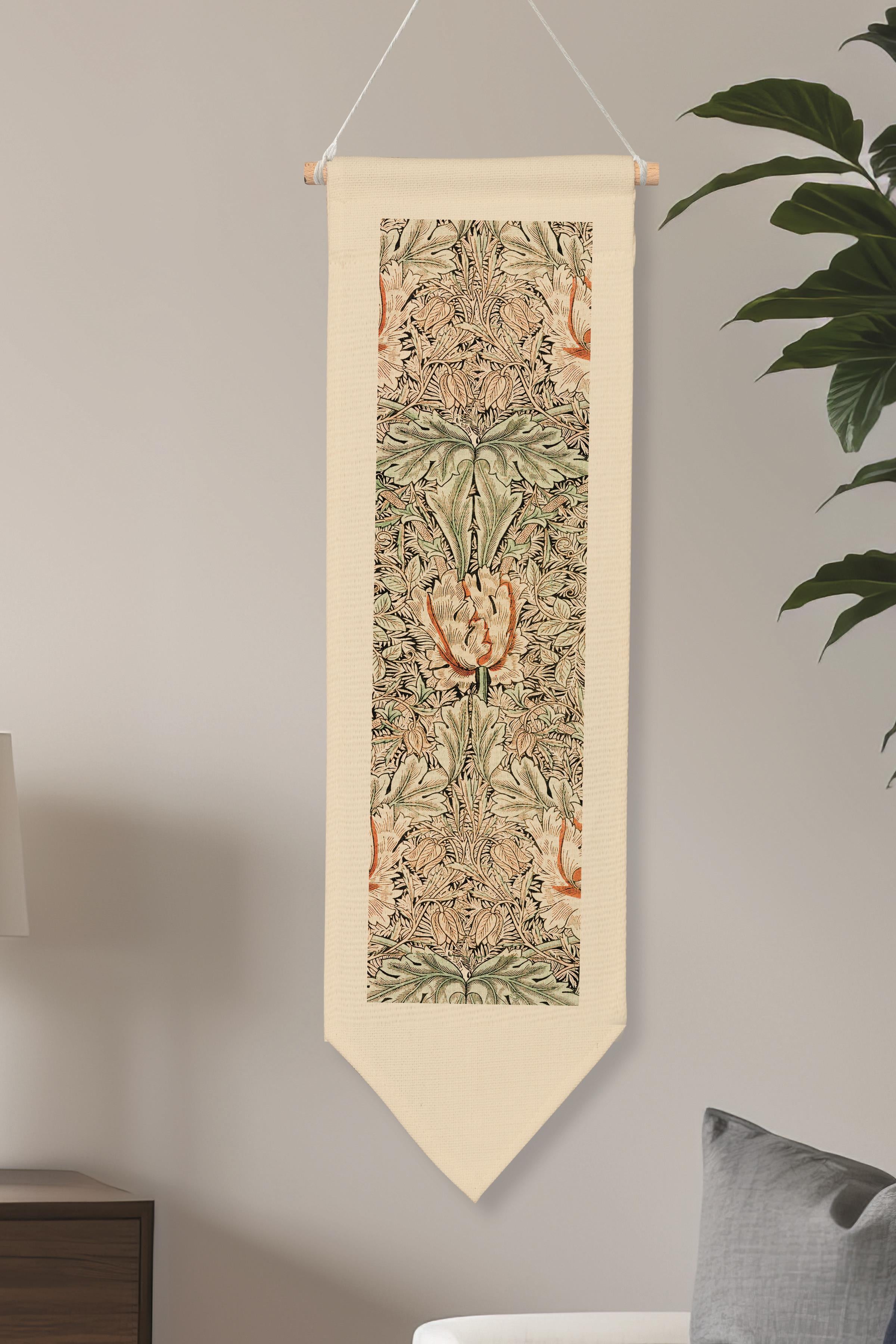 William Morisse Duvar Halısı, Sanat Serisi Dekor, 100cm Kanvas Flama Askılı Duvar Örtüsü NO:718