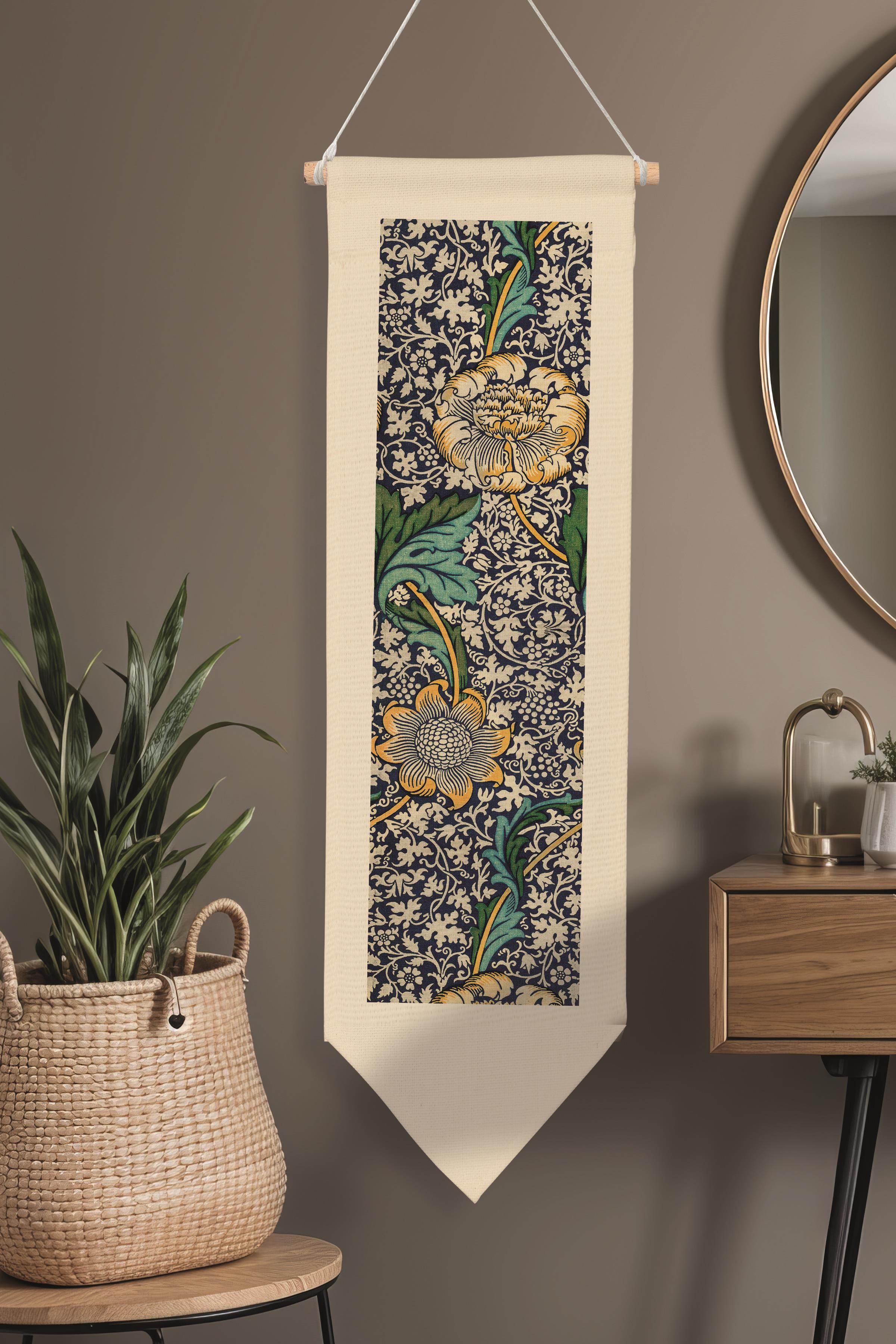 William Morisse Duvar Halısı, Sanat Serisi Dekor, 100cm Kanvas Flama Askılı Duvar Örtüsü NO:721