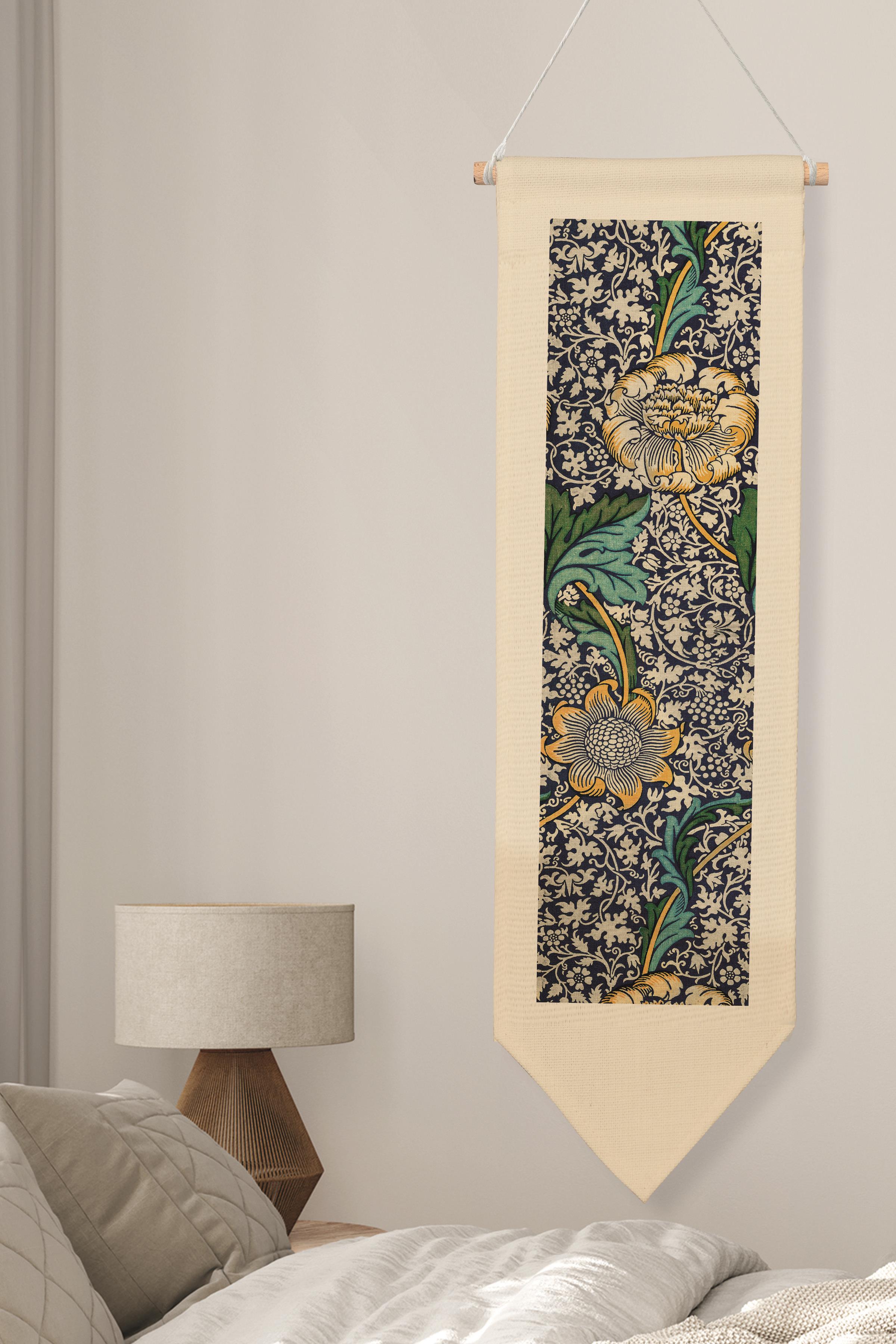 William Morisse Duvar Halısı, Sanat Serisi Dekor, 100cm Kanvas Flama Askılı Duvar Örtüsü NO:721