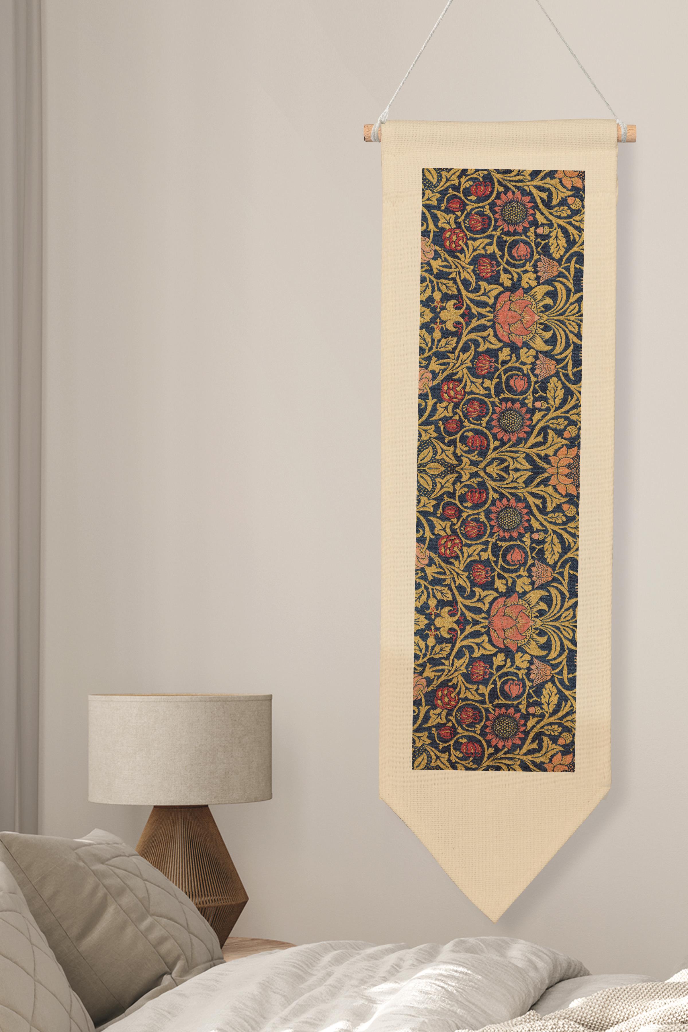 William Morisse Duvar Halısı, Sanat Serisi Dekor, 100cm Kanvas Flama Askılı Duvar Örtüsü NO:722