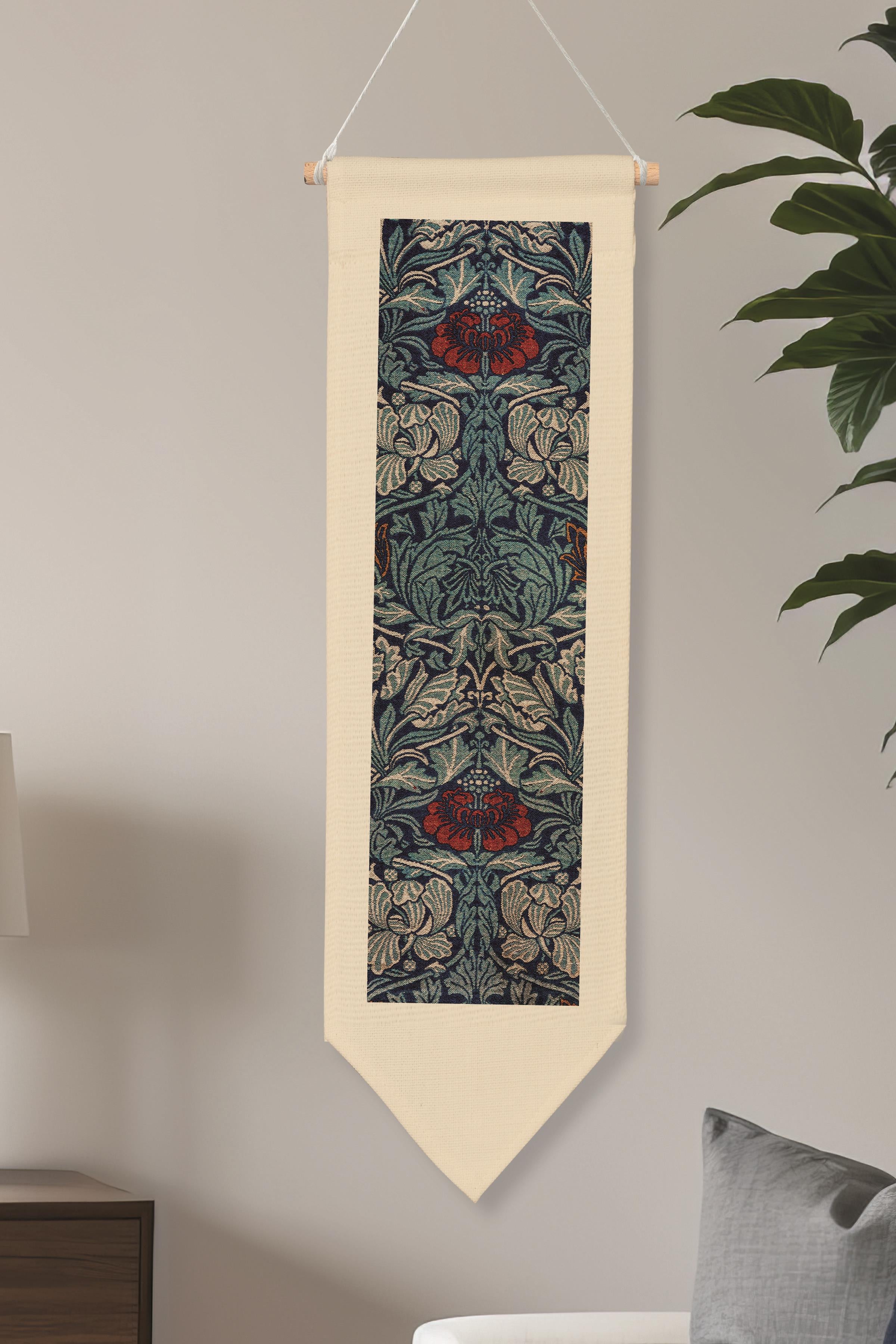 William Morisse Duvar Halısı, Sanat Serisi Dekor, 100cm Kanvas Flama Askılı Duvar Örtüsü NO:724