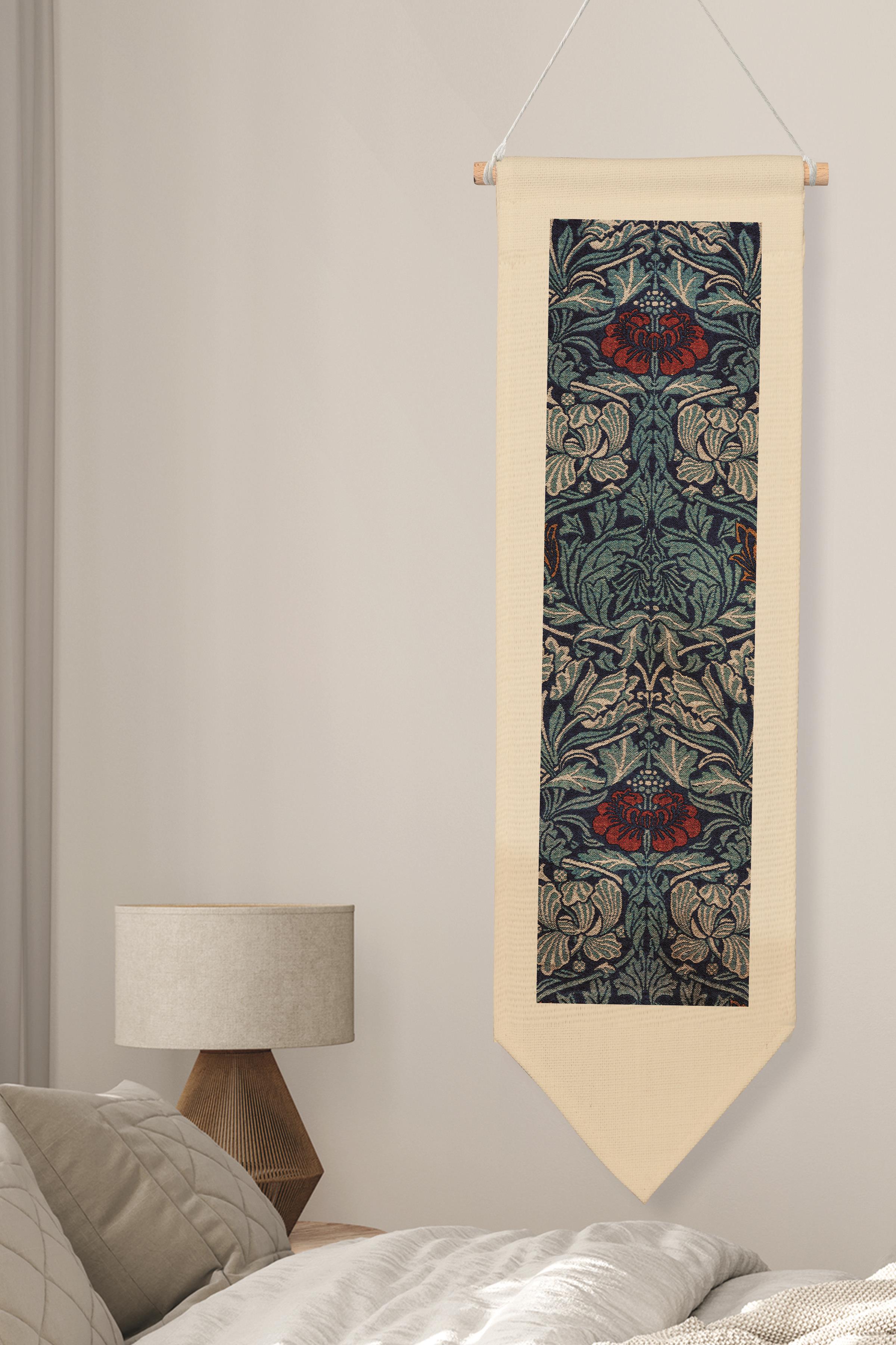 William Morisse Duvar Halısı, Sanat Serisi Dekor, 100cm Kanvas Flama Askılı Duvar Örtüsü NO:724