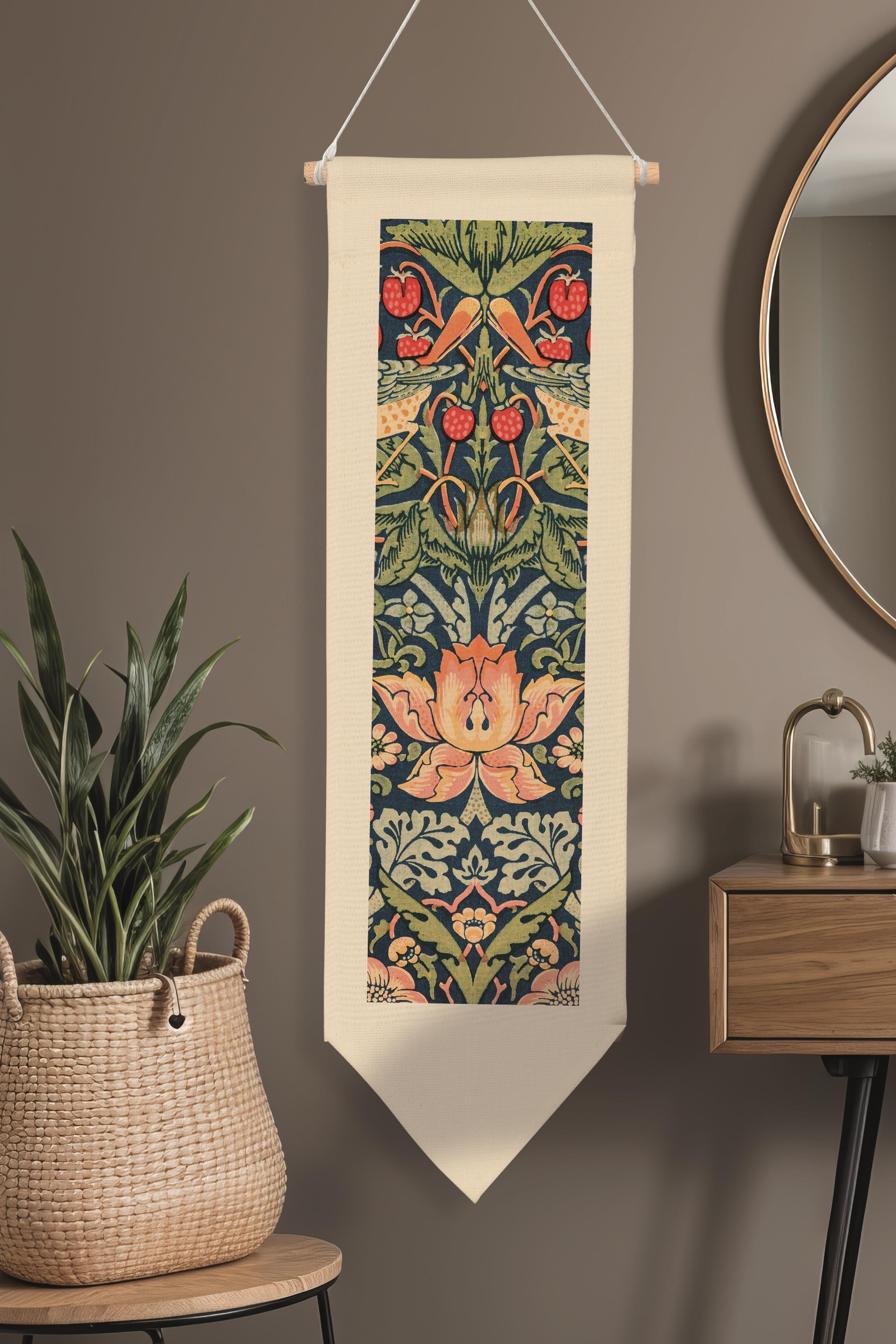 William Morisse Duvar Halısı, Sanat Serisi Dekor, 100cm Kanvas Flama Askılı Duvar Örtüsü NO:726