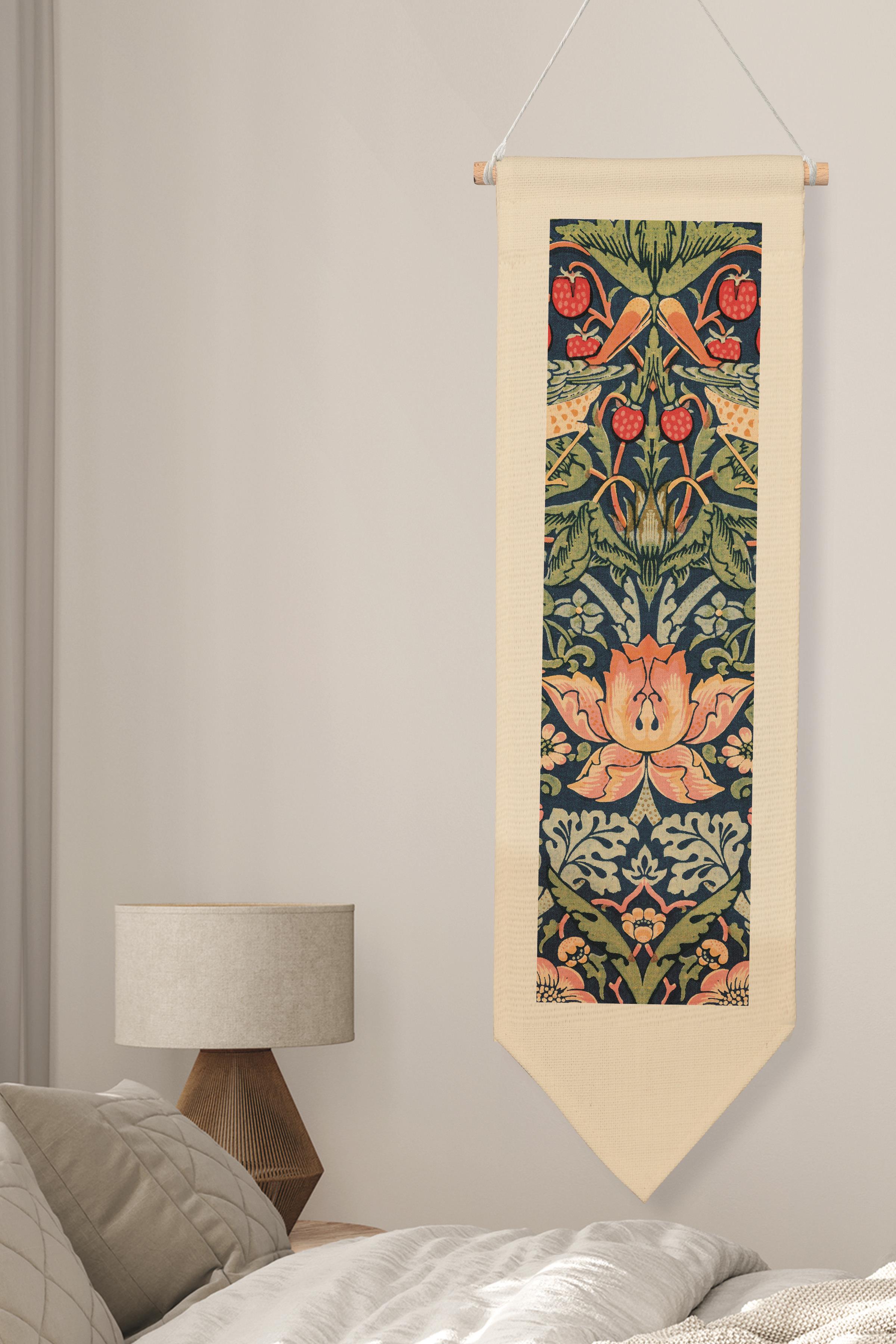 William Morisse Duvar Halısı, Sanat Serisi Dekor, 100cm Kanvas Flama Askılı Duvar Örtüsü NO:726