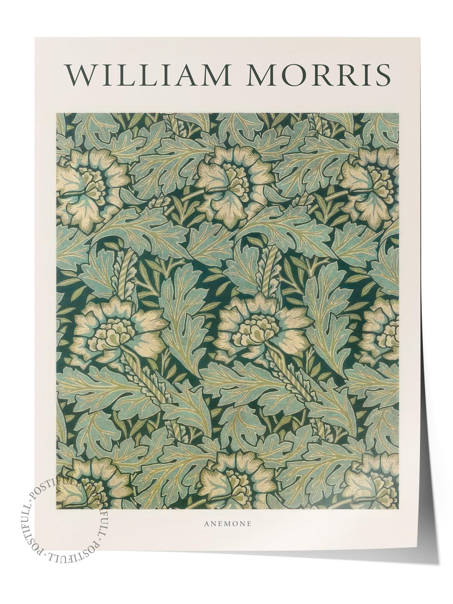 William Morris - Anemone Poster, Dikey Duvar Tablosu Comfort Serisi NO:108469