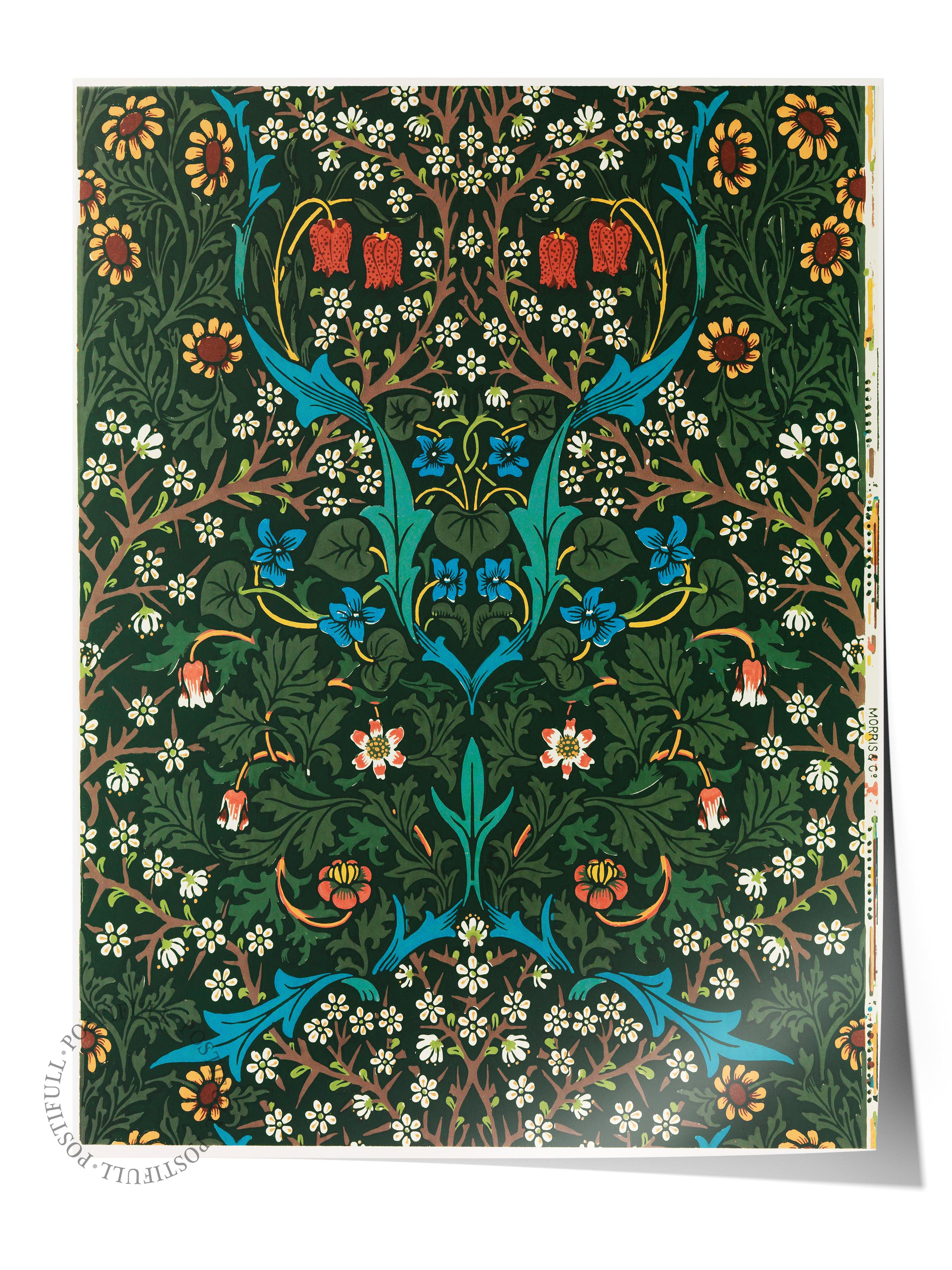 William Morris Poster No:16 Modern Sanat Poster - Sanat Dekor Serisi - Duvar Tablosu, HD Baskı