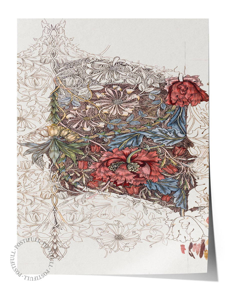 William Morris Poster No:19 Modern Sanat Poster - Sanat Dekor Serisi - Duvar Tablosu, HD Baskı