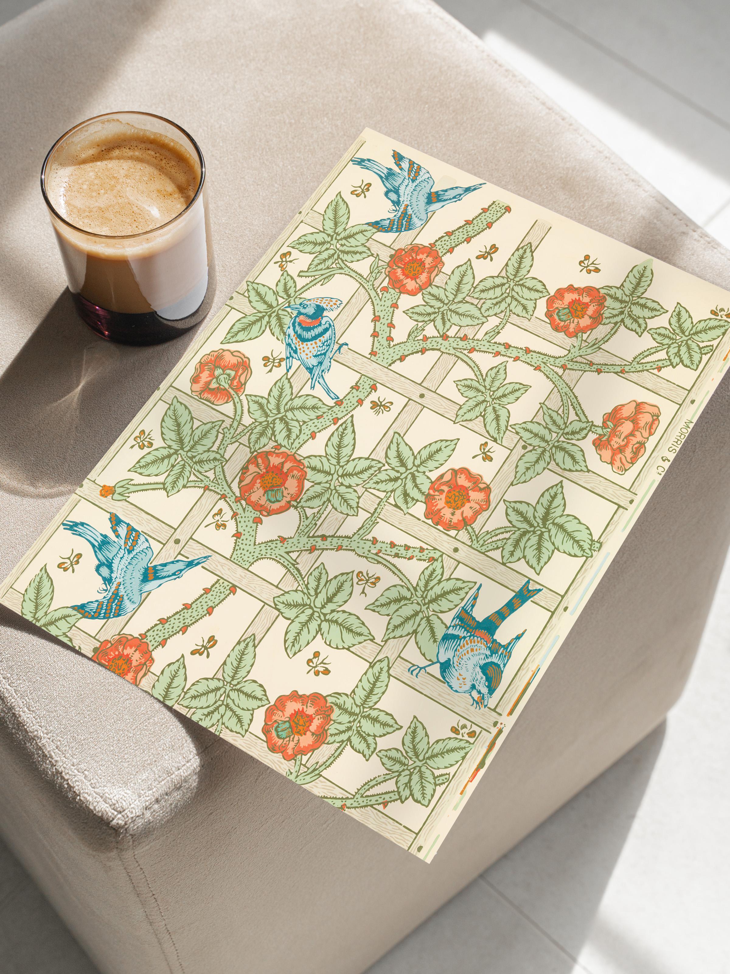 William Morris Poster No:25 Modern Sanat Poster - Sanat Dekor Serisi - Duvar Tablosu, HD Baskı