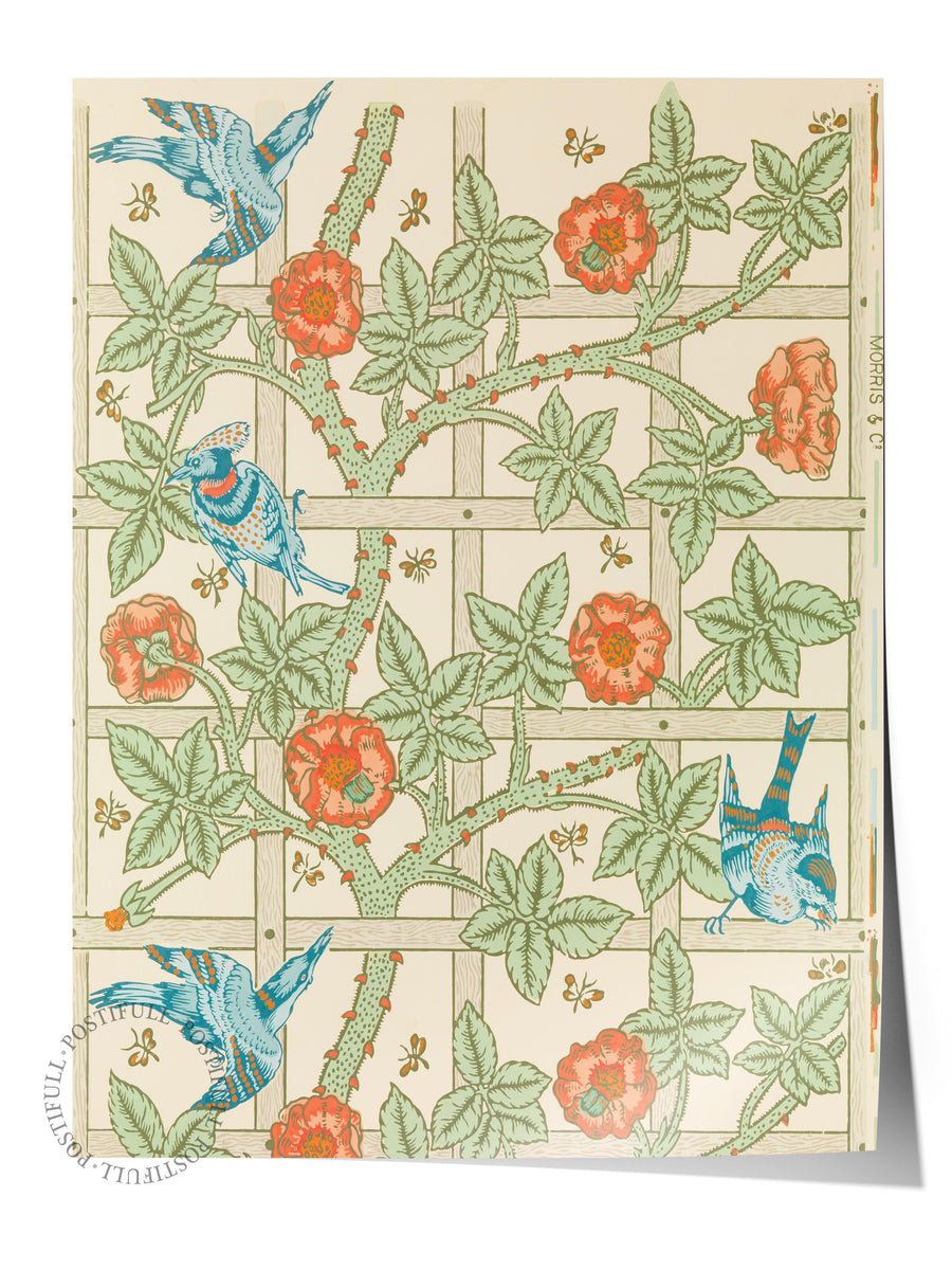 William Morris Poster No:25 Modern Sanat Poster - Sanat Dekor Serisi - Duvar Tablosu, HD Baskı