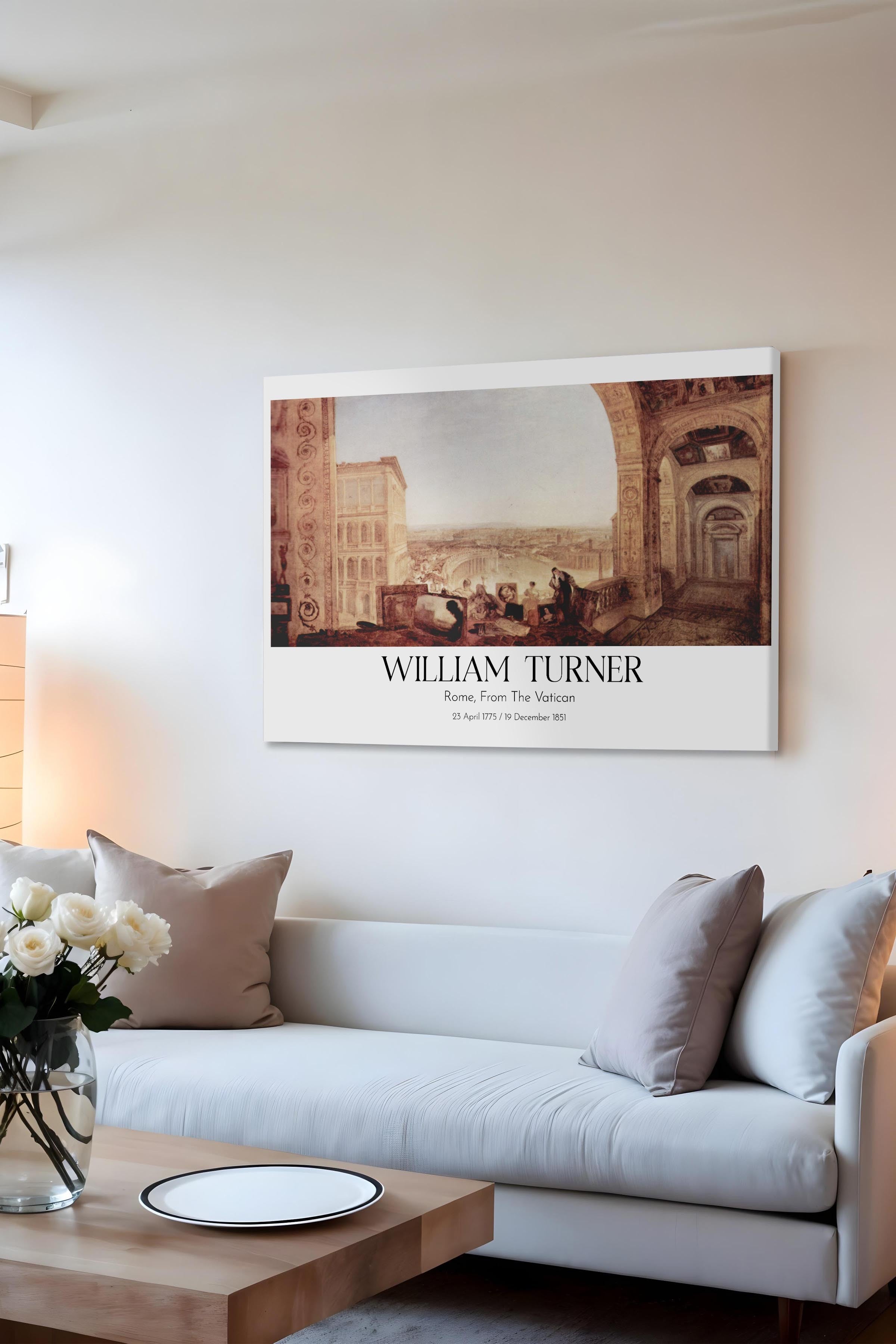 William Turner - Rome, From The Vatican, Kanvas Tablo, Sanat Serisi NO:112471