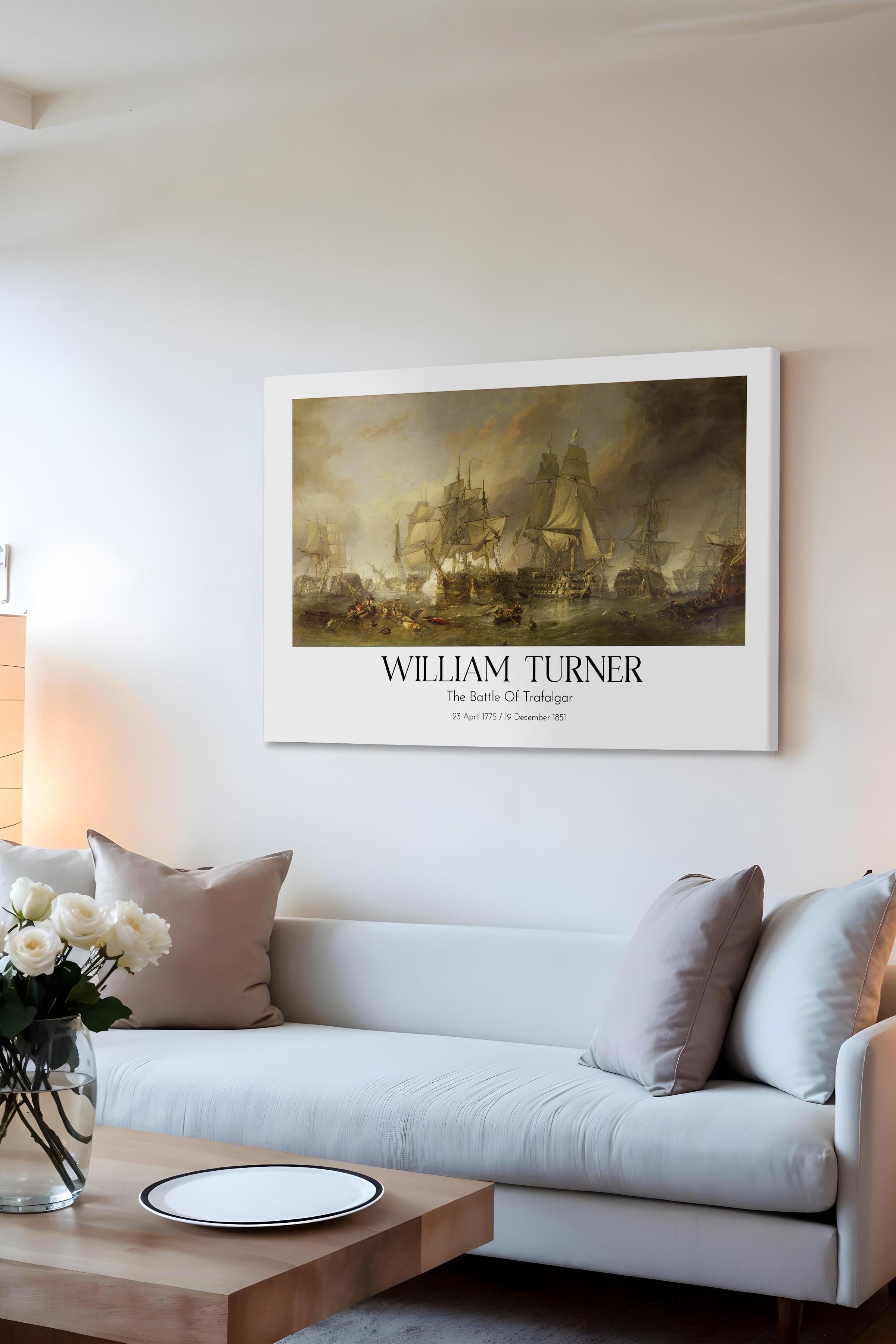 William Turner - The Battle Of Trafalgar, Kanvas Tablo, Sanat Serisi NO:112473