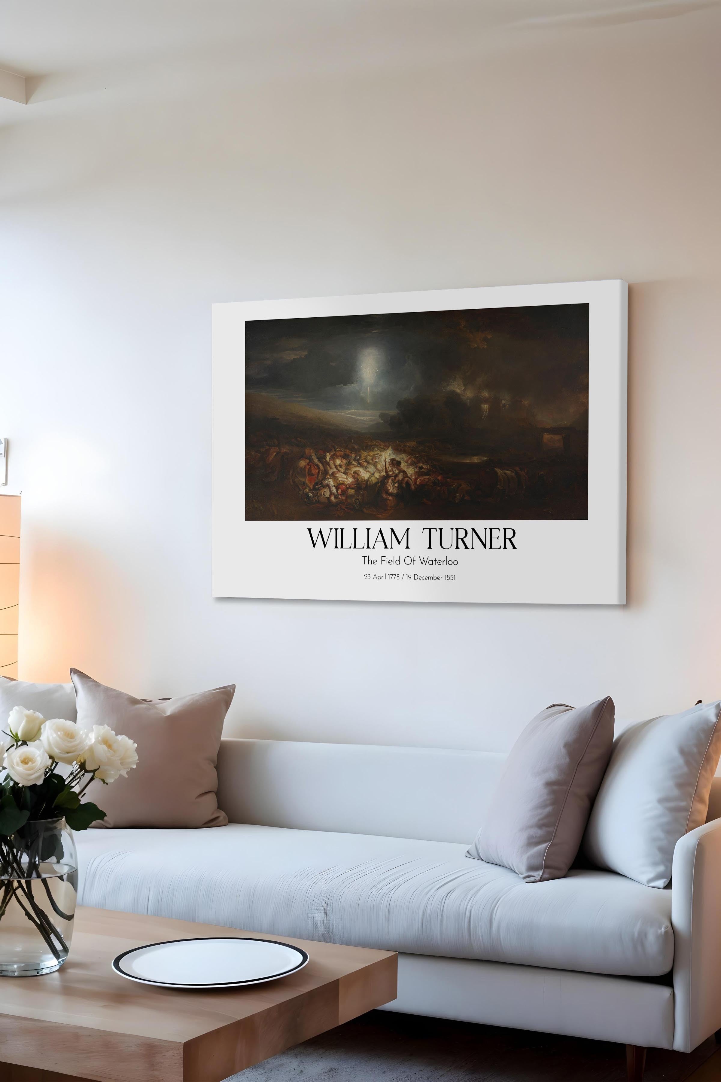 William Turner - The Field Of Waterloo, Kanvas Tablo, Sanat Serisi NO:112474