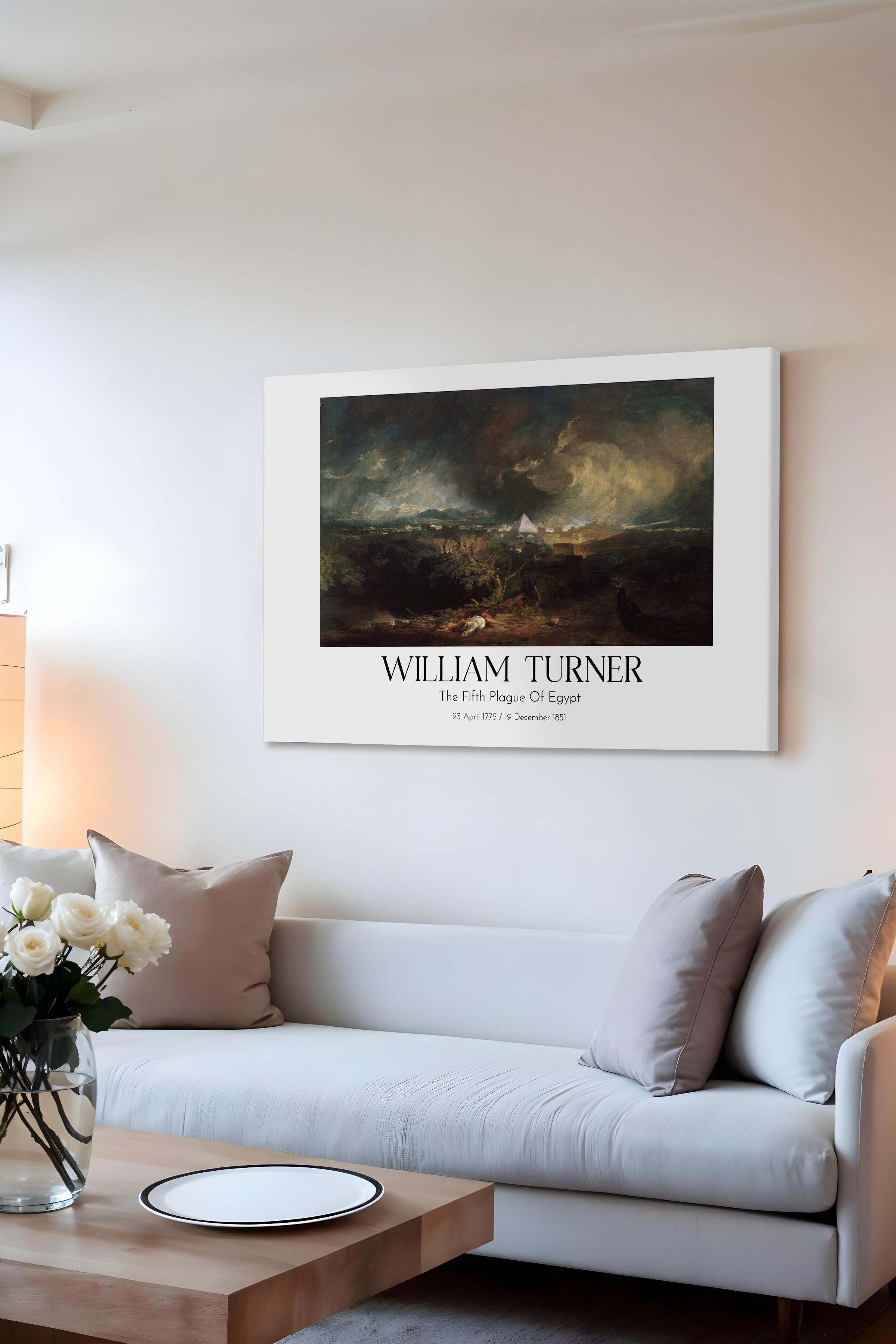 William Turner - The Fifth Plague Of Egypt, Kanvas Tablo, Sanat Serisi NO:112475