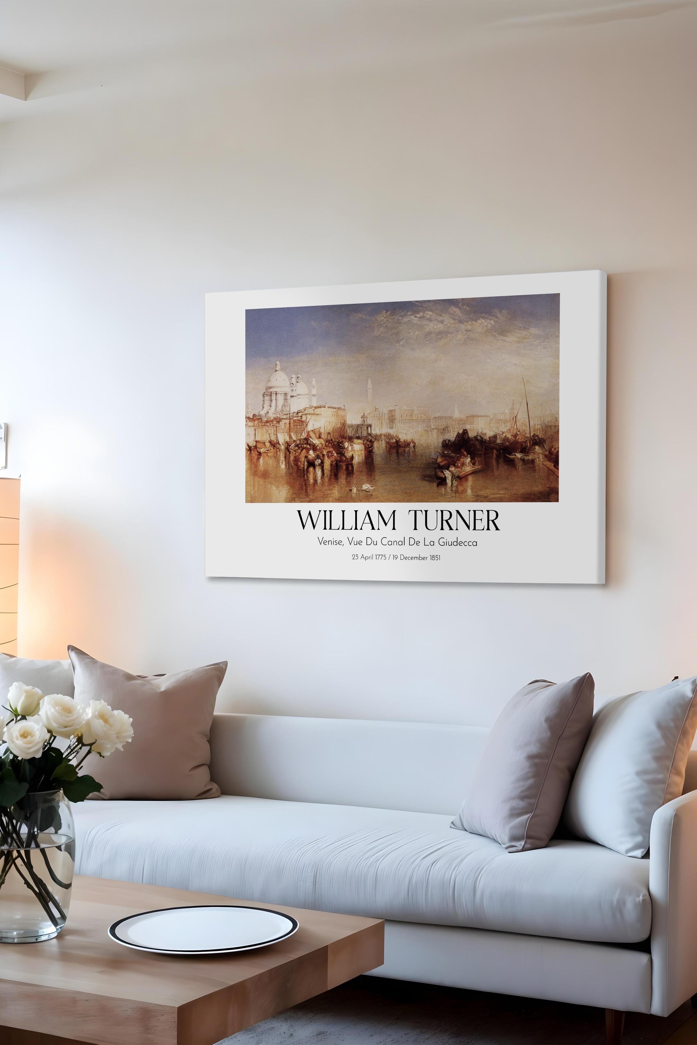 William Turner - Venise, Vue Du Canal De La Giudecca, Kanvas Tablo, Sanat Serisi NO:112477