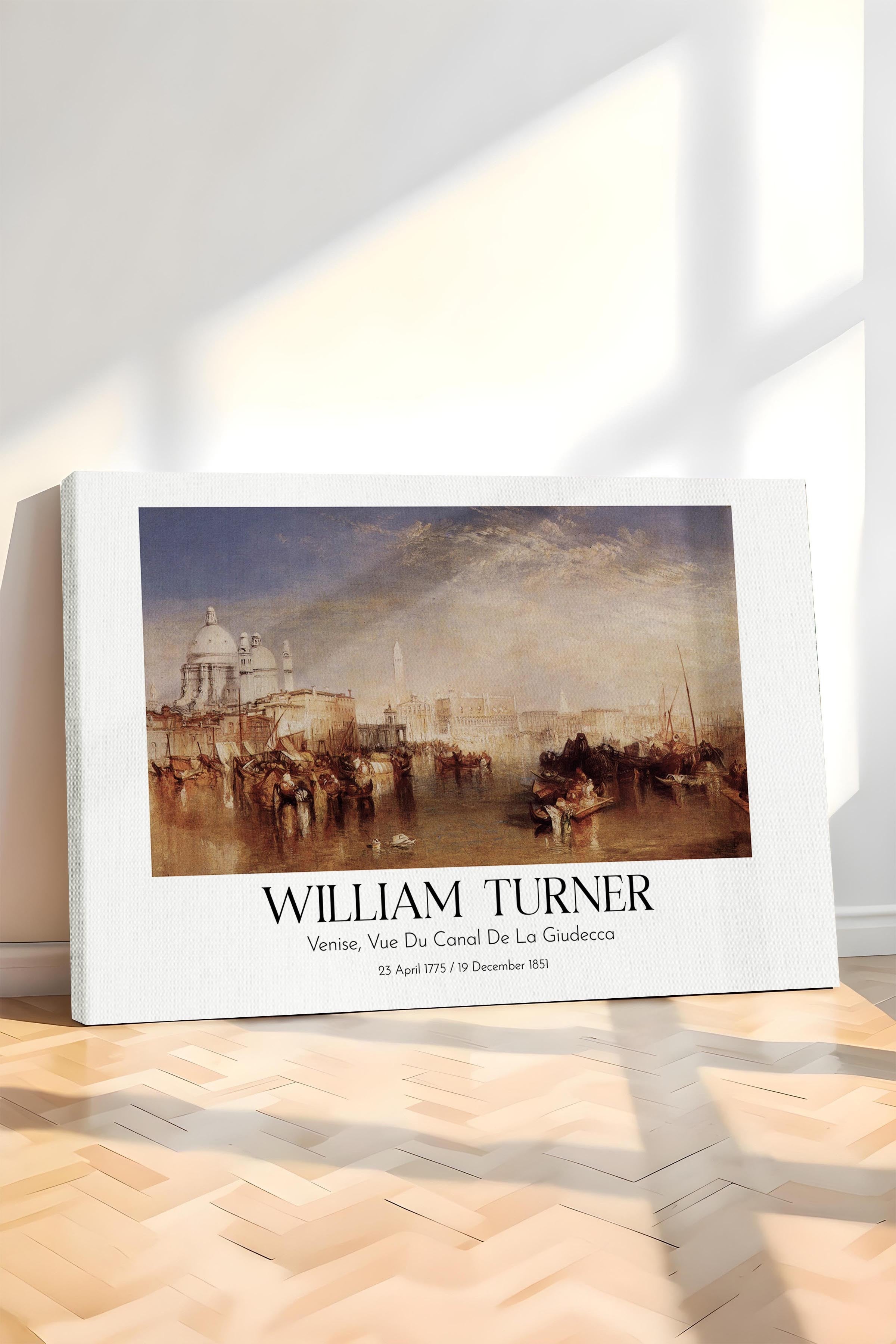 William Turner - Venise, Vue Du Canal De La Giudecca, Kanvas Tablo, Sanat Serisi NO:112477