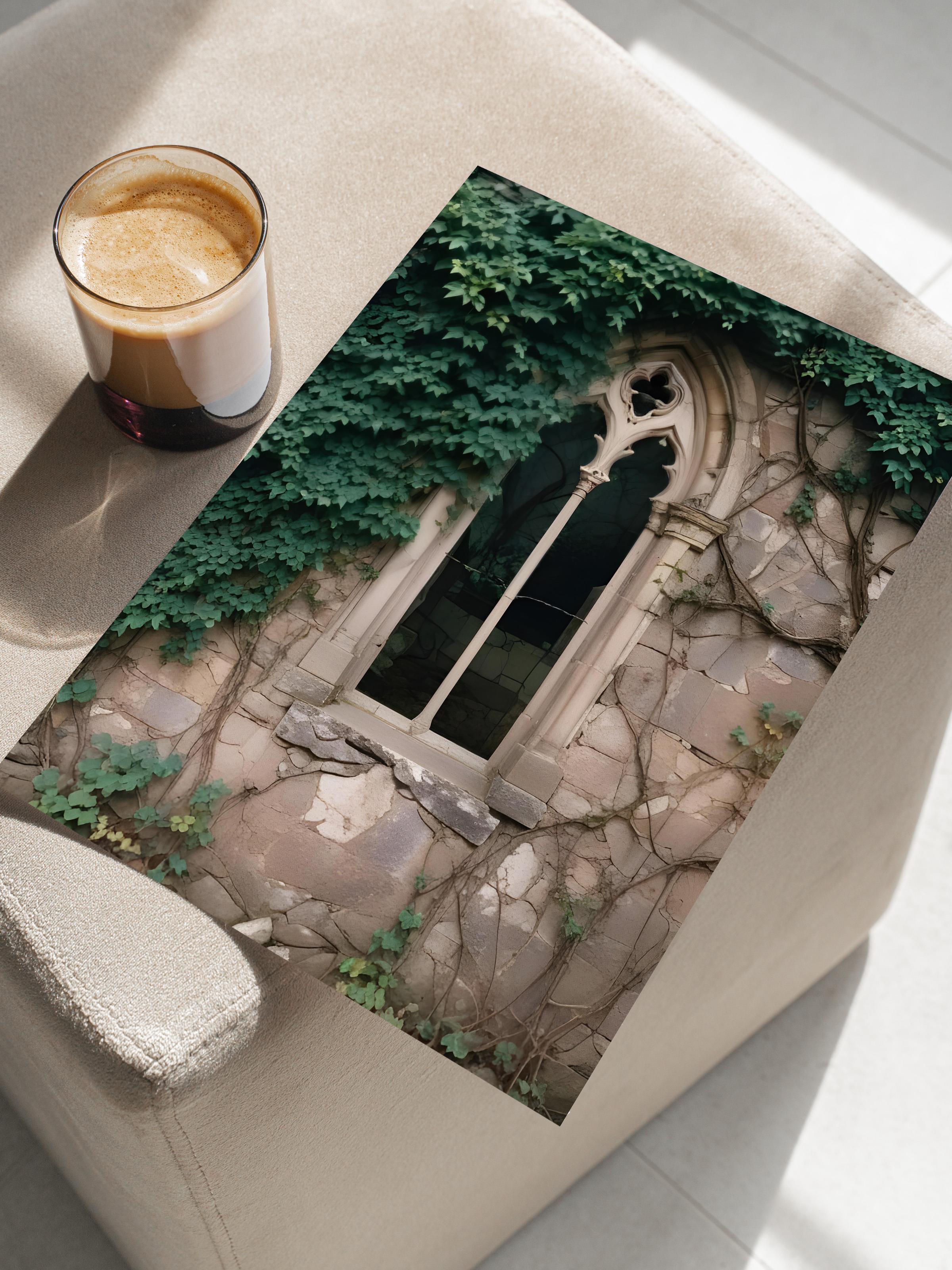 Window in the Forest Poster, Dikey Duvar Tablosu Comfort Serisi NO:108495