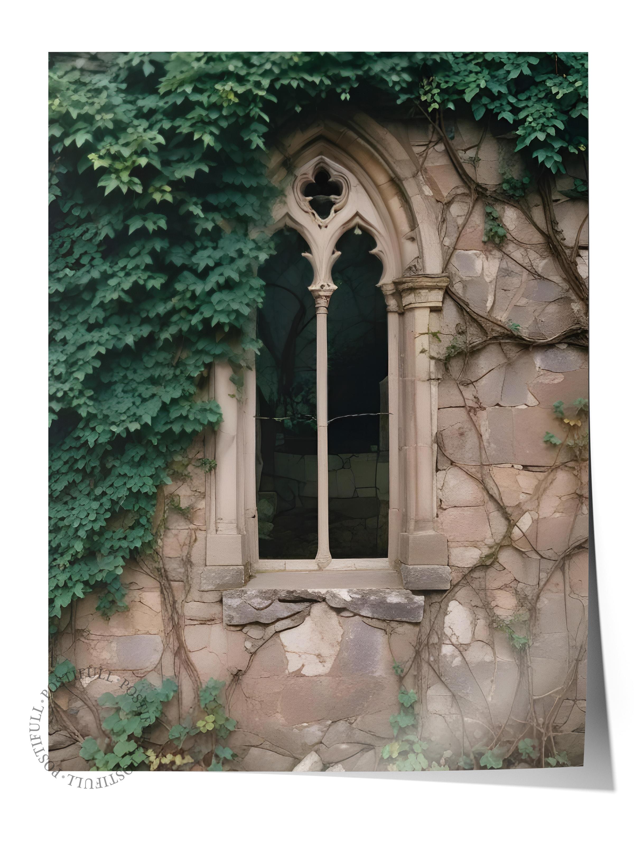 Window in the Forest Poster, Dikey Duvar Tablosu Comfort Serisi NO:108495