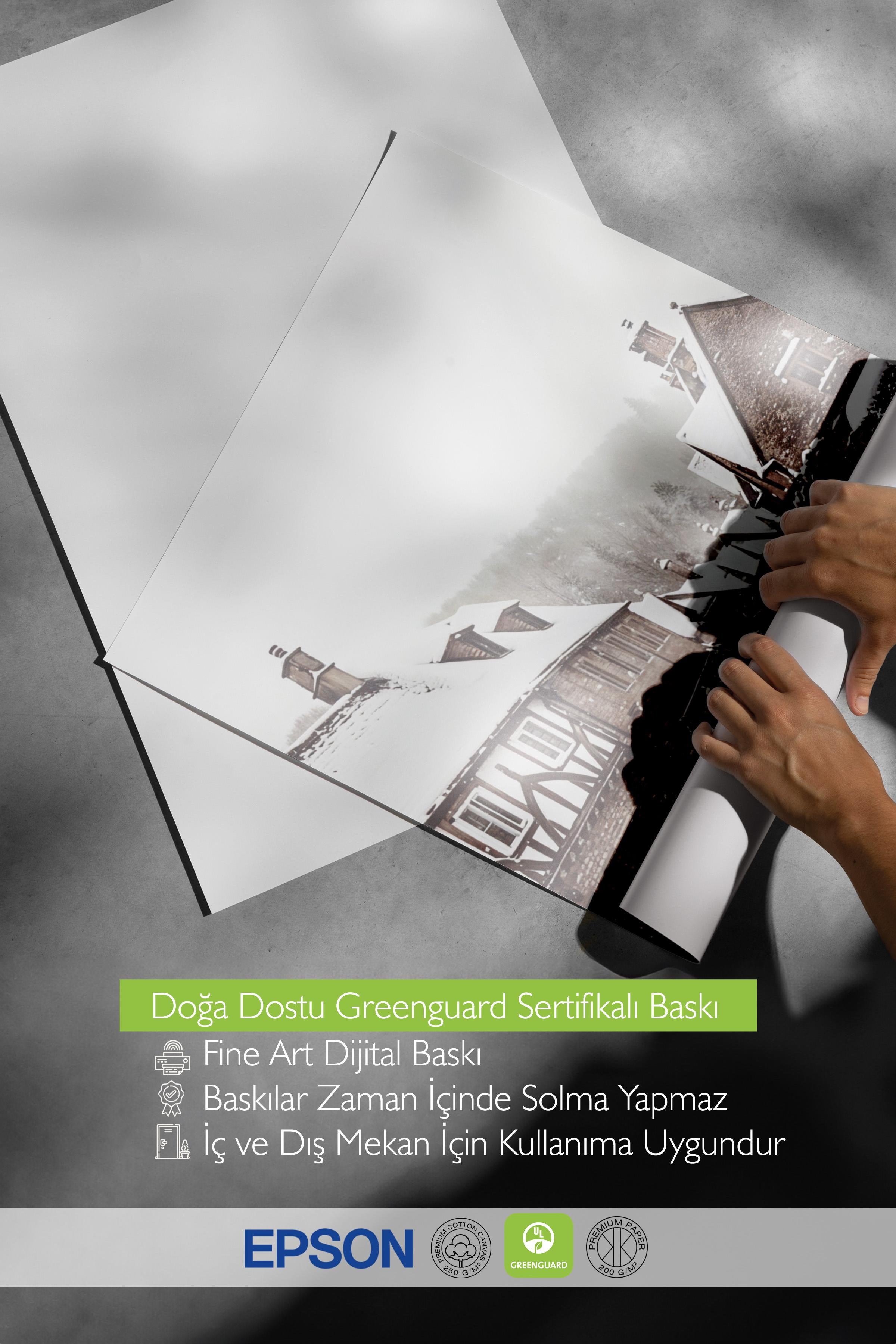 Winter Village Poster, Çerçevesiz Yılbaşı Posteri, Dikey Duvar Tablosu Comfort Serisi NO:108410