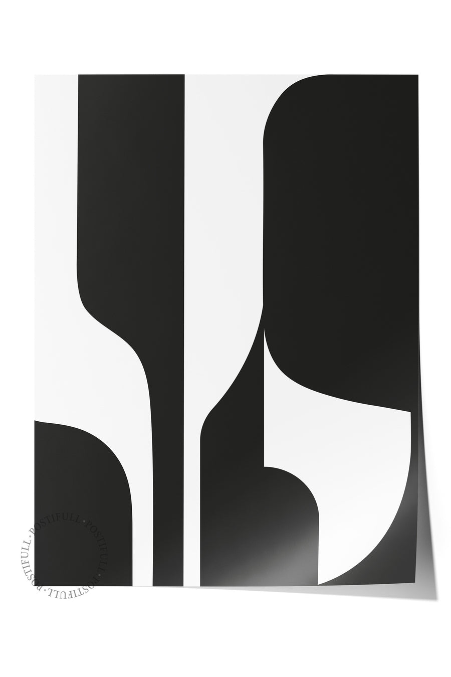 Soyut Formlar Yazı Sanatı Çerçevesiz Poster