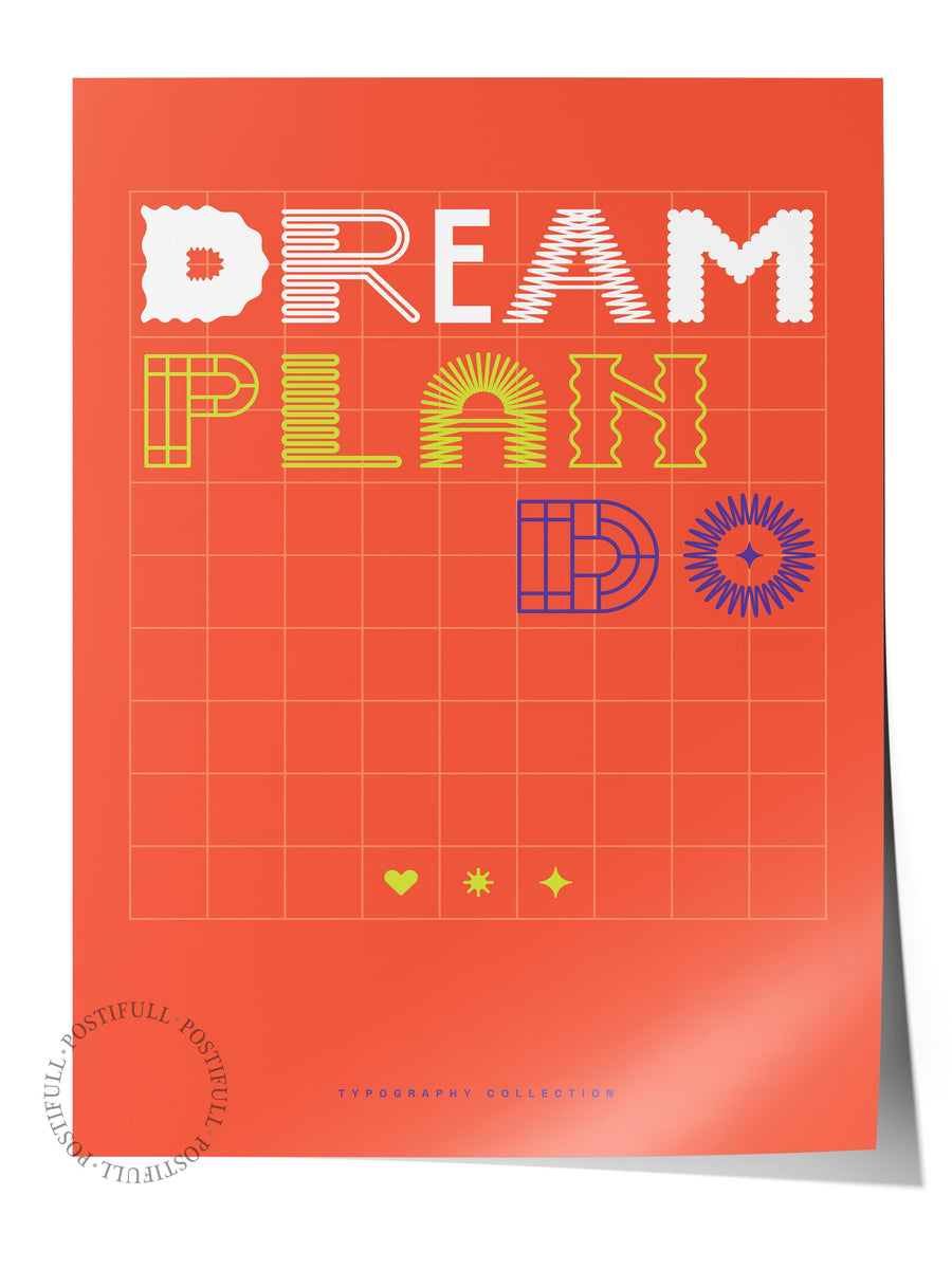 DREAM PLAN DO Yazı Sanatı Çerçevesiz Poster
