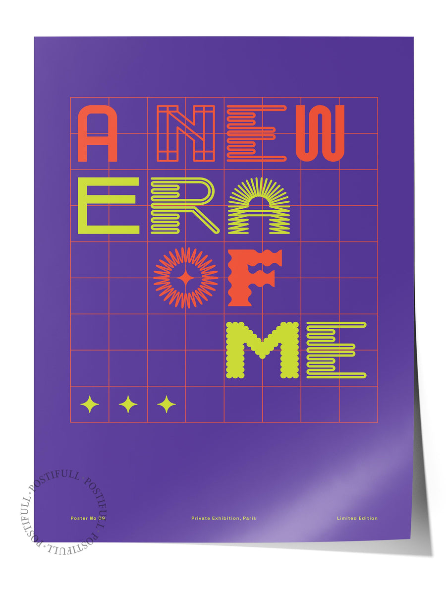 A NEW ERA OF ME Yazı Sanatı Çerçevesiz Poster