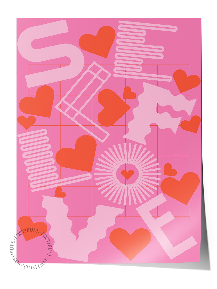 LOVE Yazı Sanatı Çerçevesiz Poster