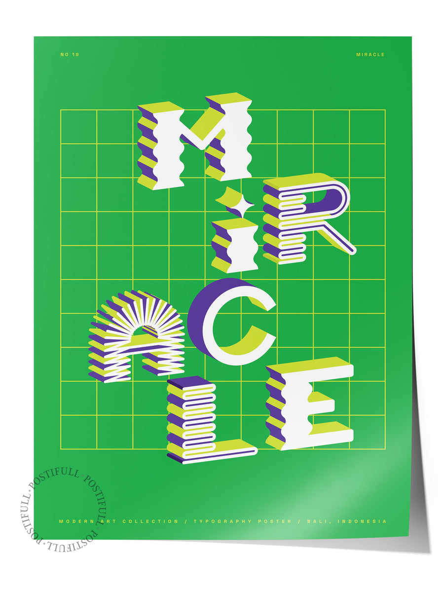 MIRACLE Yazı Sanatı Çerçevesiz Poster