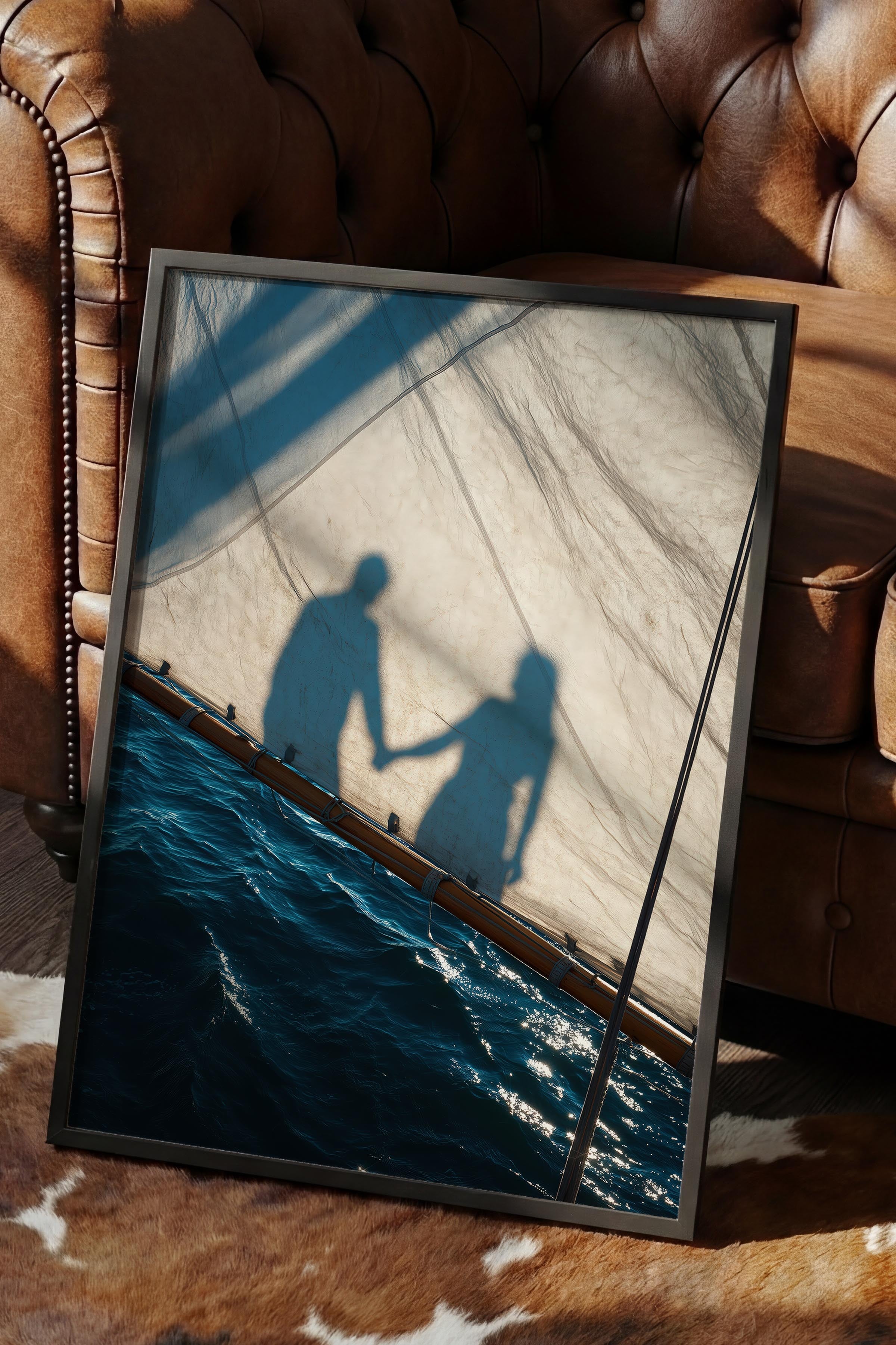 Yelken ve Gölge Posteri, Siyah Çerçeveli Poster, Old Money Serisi, NO:113230