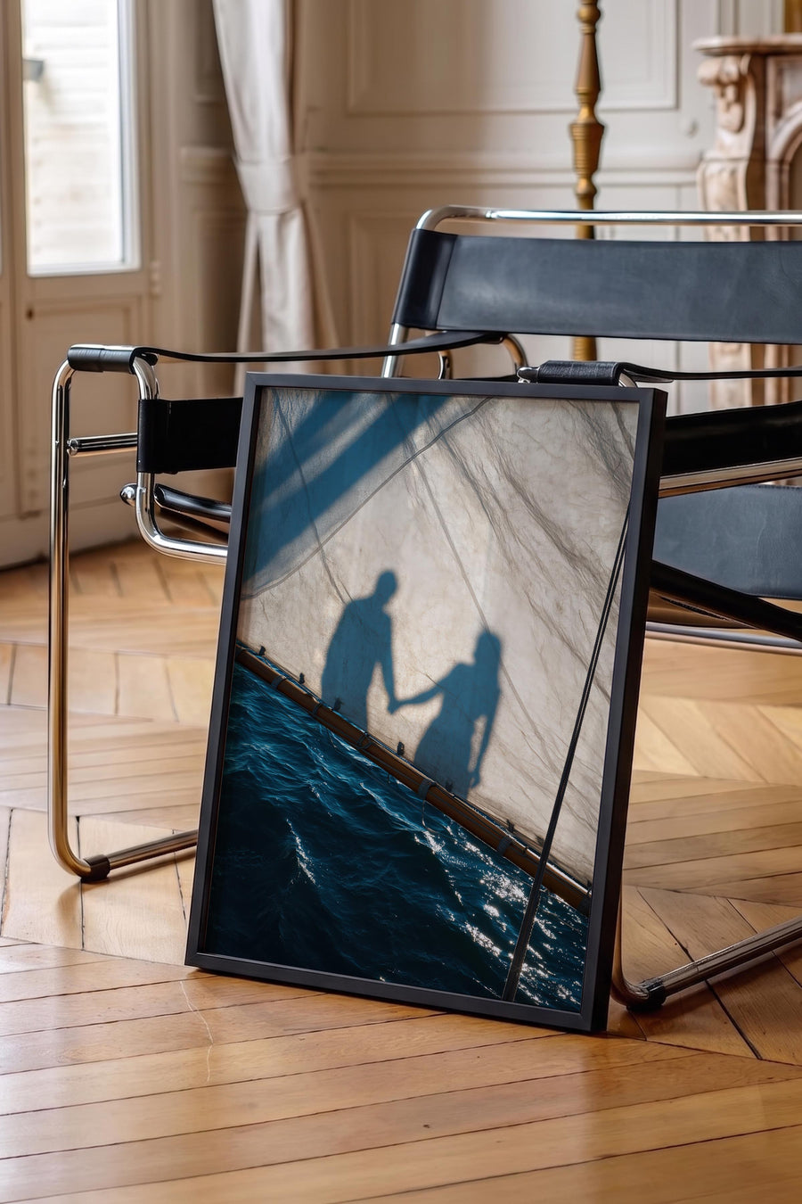 Yelken ve Gölge Old Money Poster – Siyah Çerçeveli Tablo