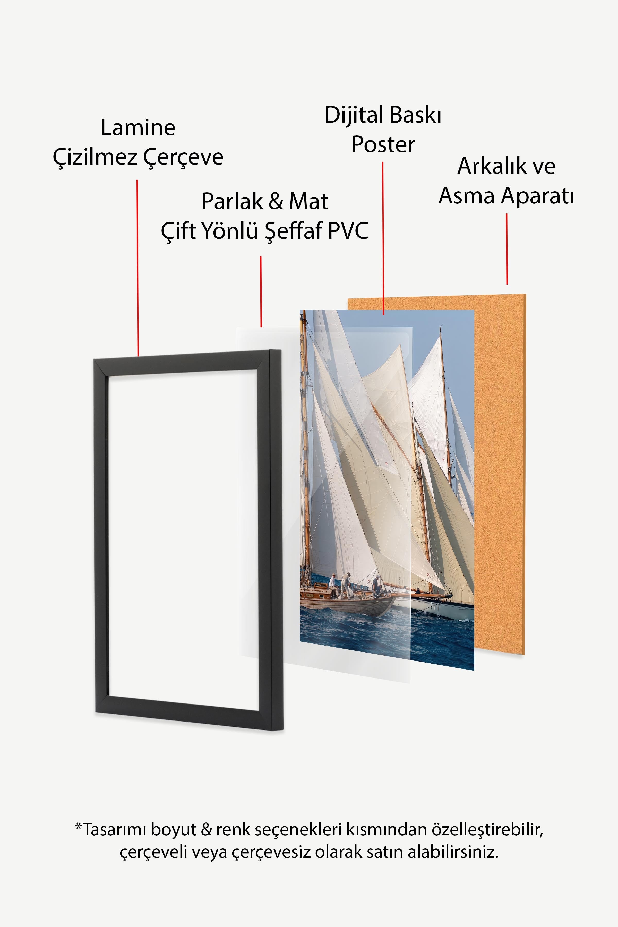 Yelkenli Posteri, Siyah Çerçeveli Poster, Old Money Serisi, NO:113185