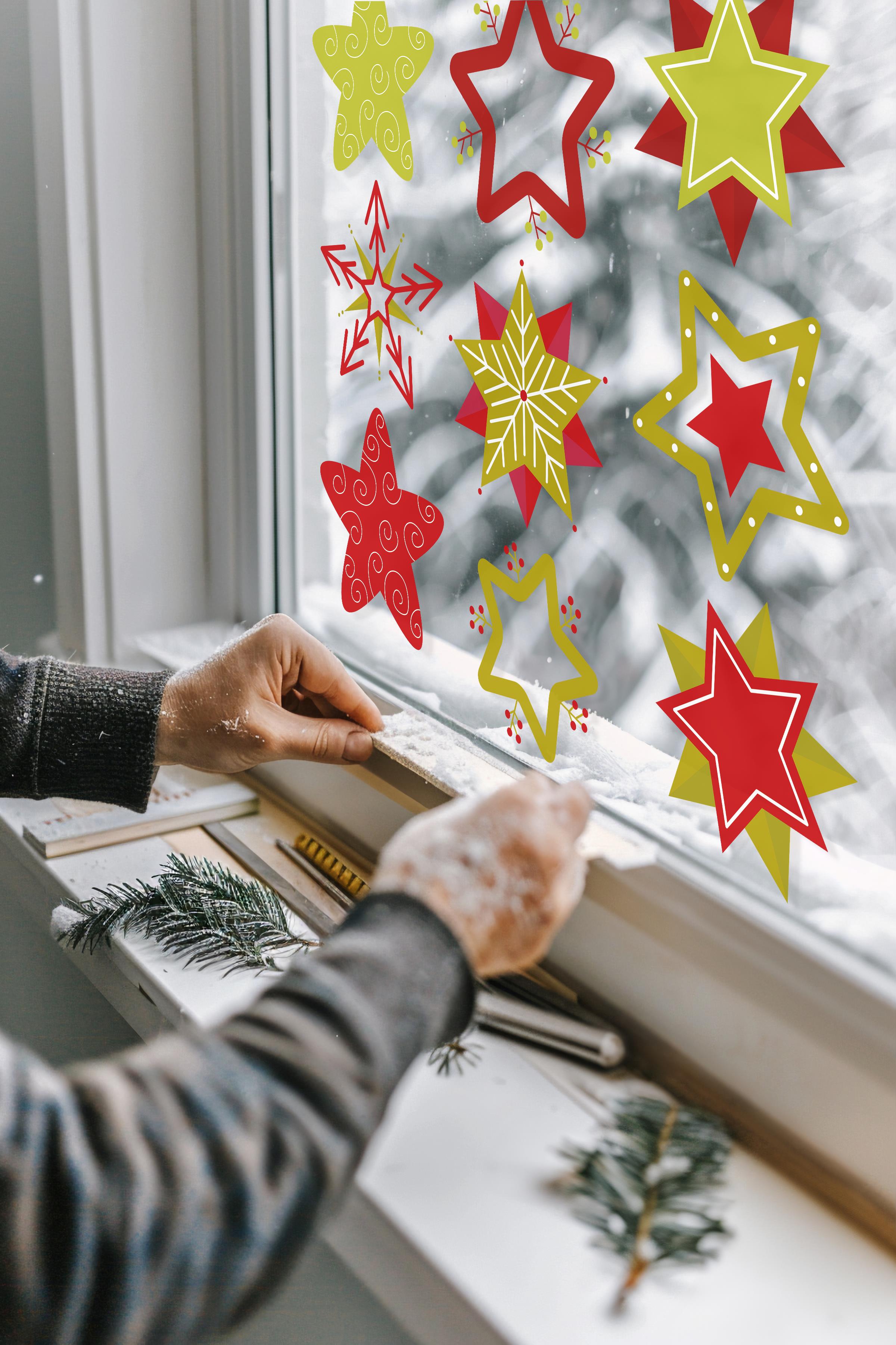 Yılbaşı Duvar Stickerı, Yılbaşı Süsü, Yılbaşı Dekoru, Yapışkanlı Duvar Stickerı, Yılbaşı Dekorasyon