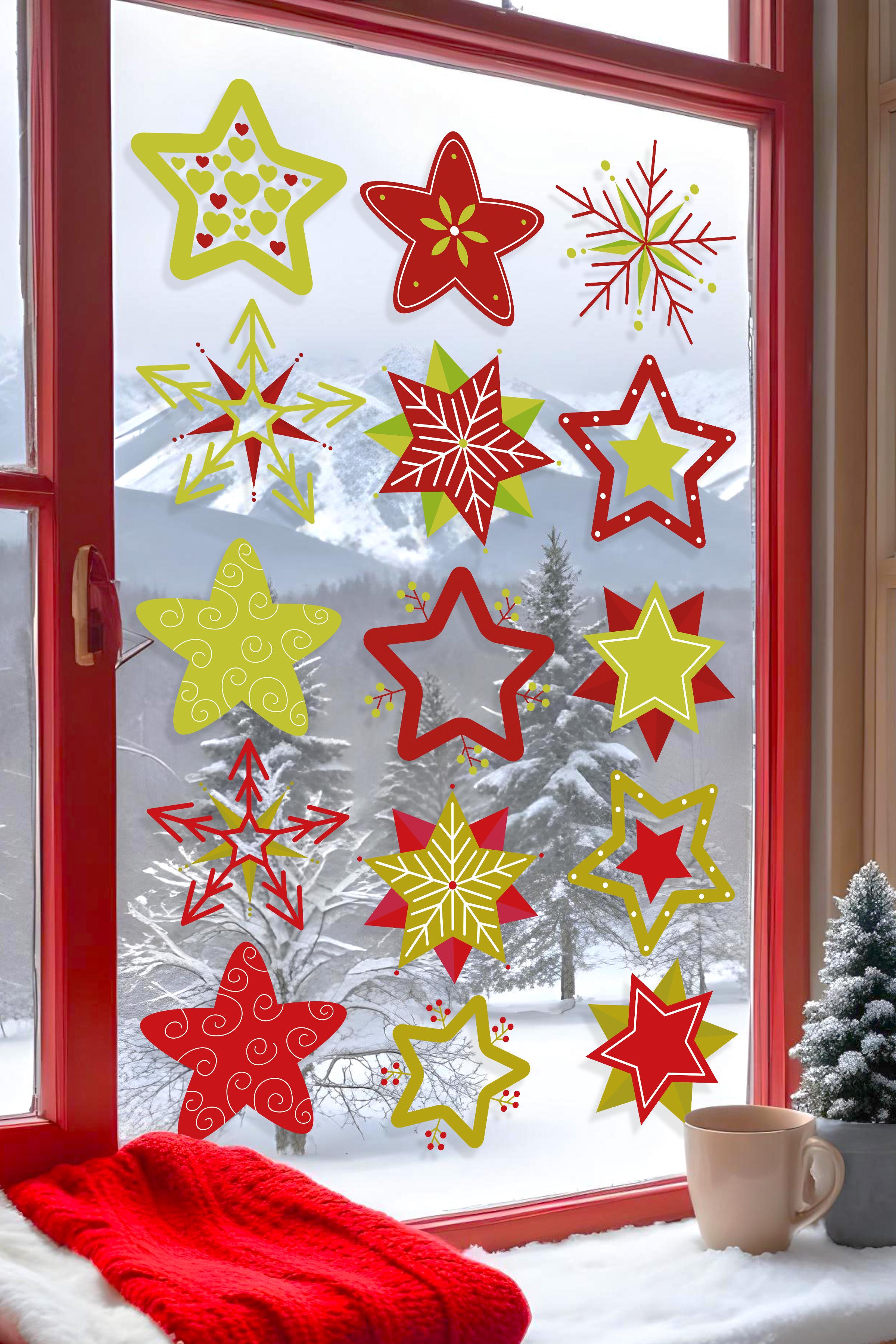 Yılbaşı Duvar Stickerı, Yılbaşı Süsü, Yılbaşı Dekoru, Yapışkanlı Duvar Stickerı, Yılbaşı Dekorasyon