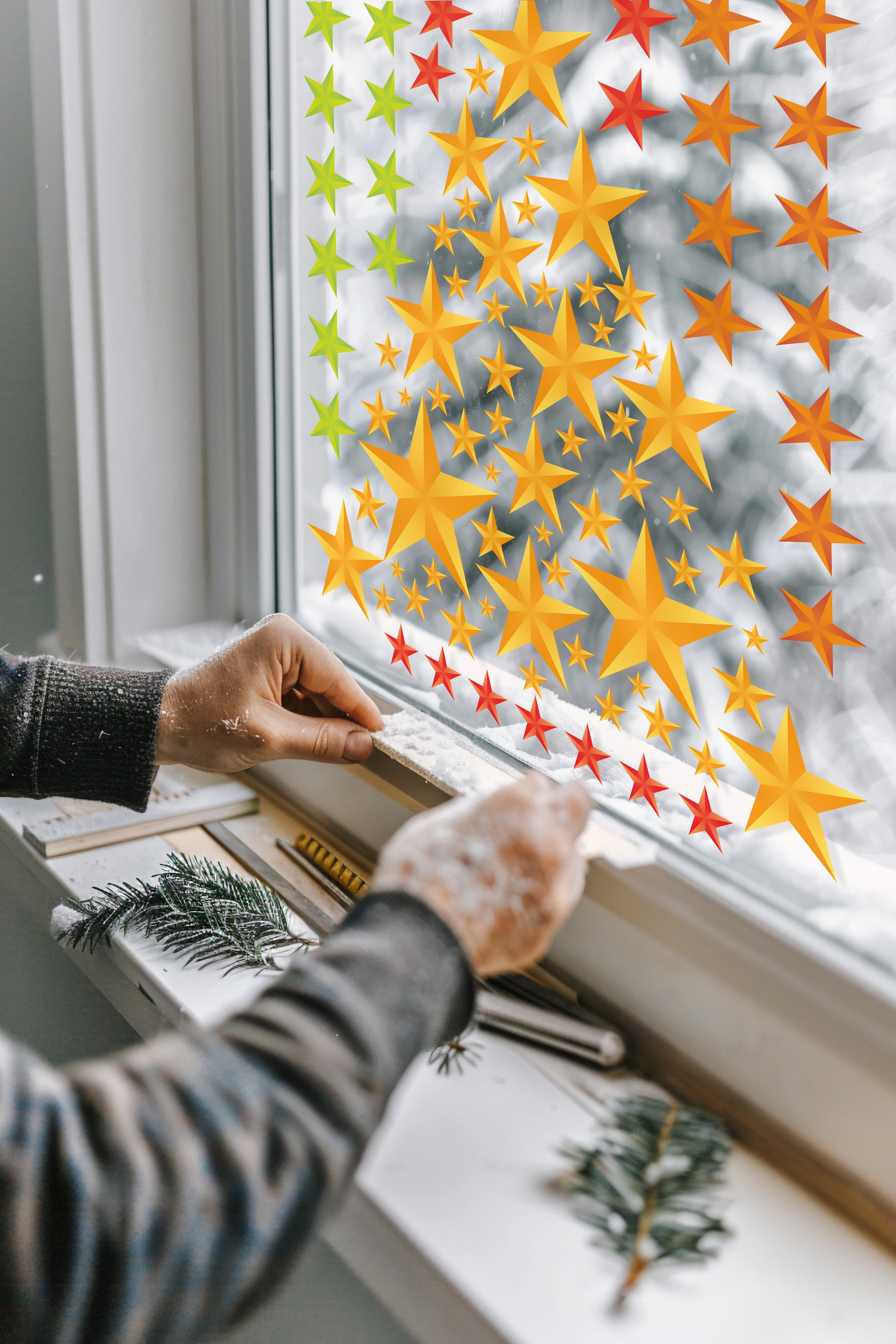 Yılbaşı Duvar Stickerı, Yılbaşı Süsü, Yılbaşı Dekoru, Yapışkanlı Duvar Stickerı, Yılbaşı Dekorasyon