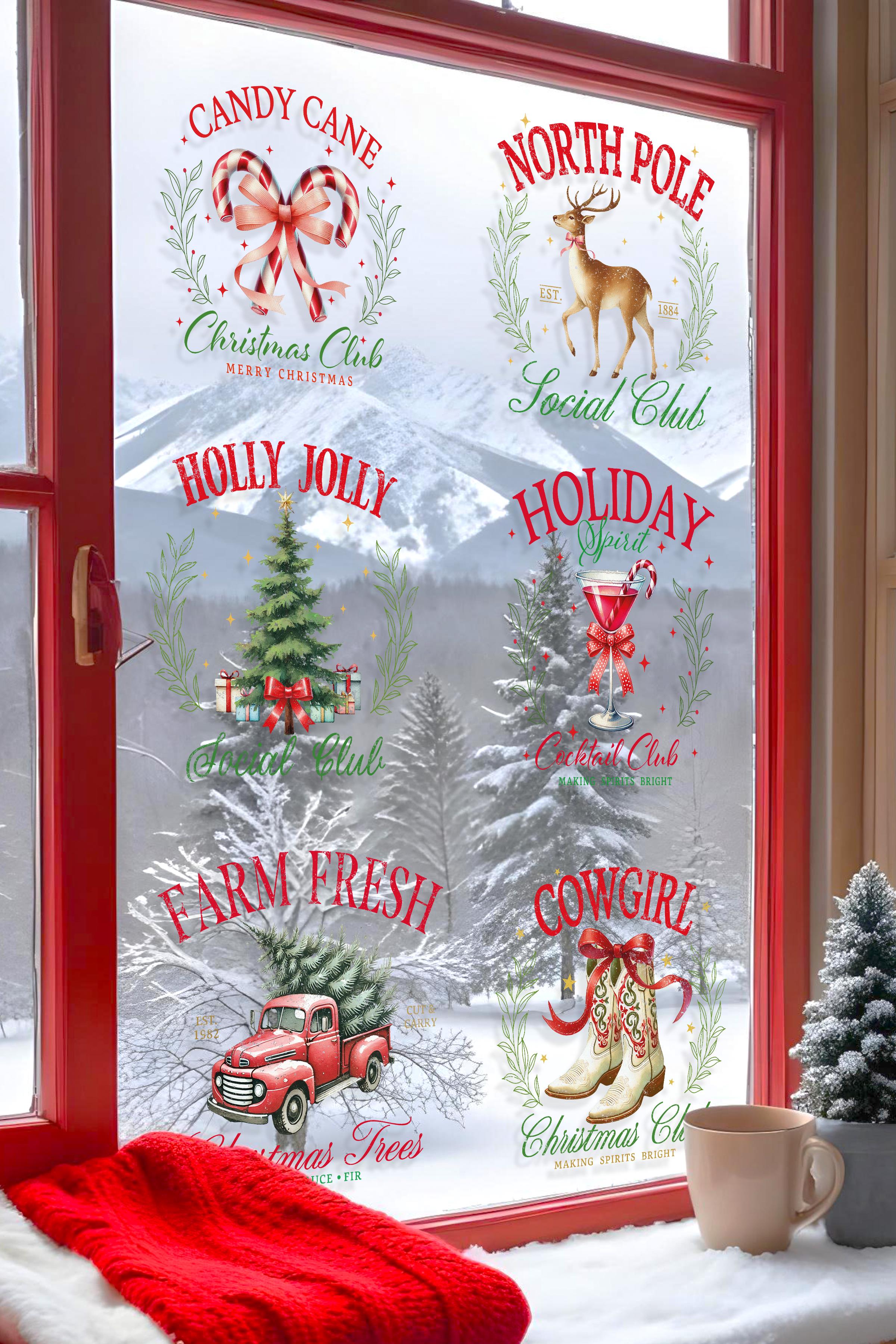 Yılbaşı Duvar Stickerı, Yılbaşı Süsü, Yılbaşı Dekoru, Yapışkanlı Duvar Stickerı, Yılbaşı Dekorasyon