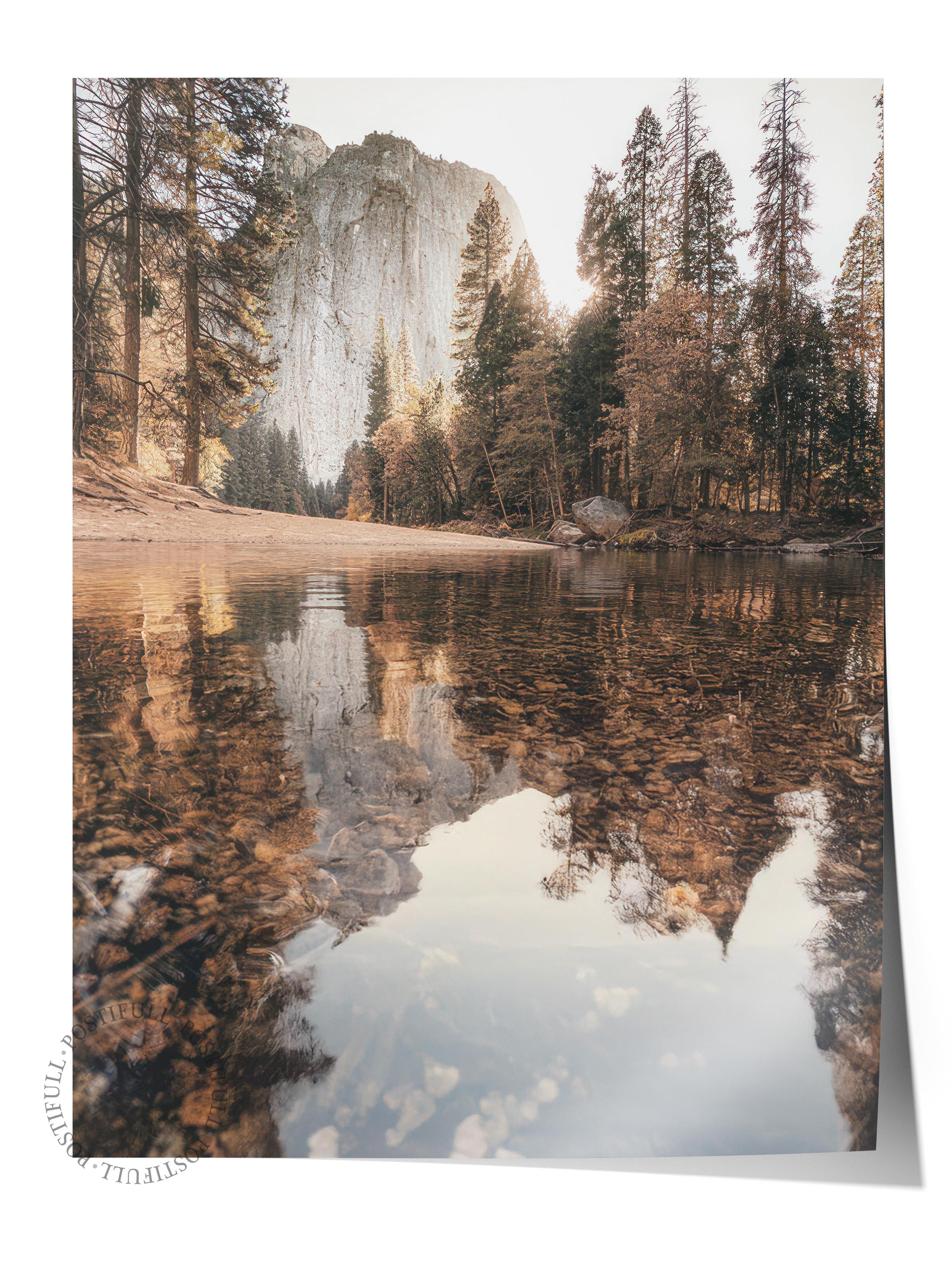 Yosemite Autumn Poster, Çerçevesiz Duvar Posteri, Dikey Duvar Tablosu Comfort Serisi NO:108504