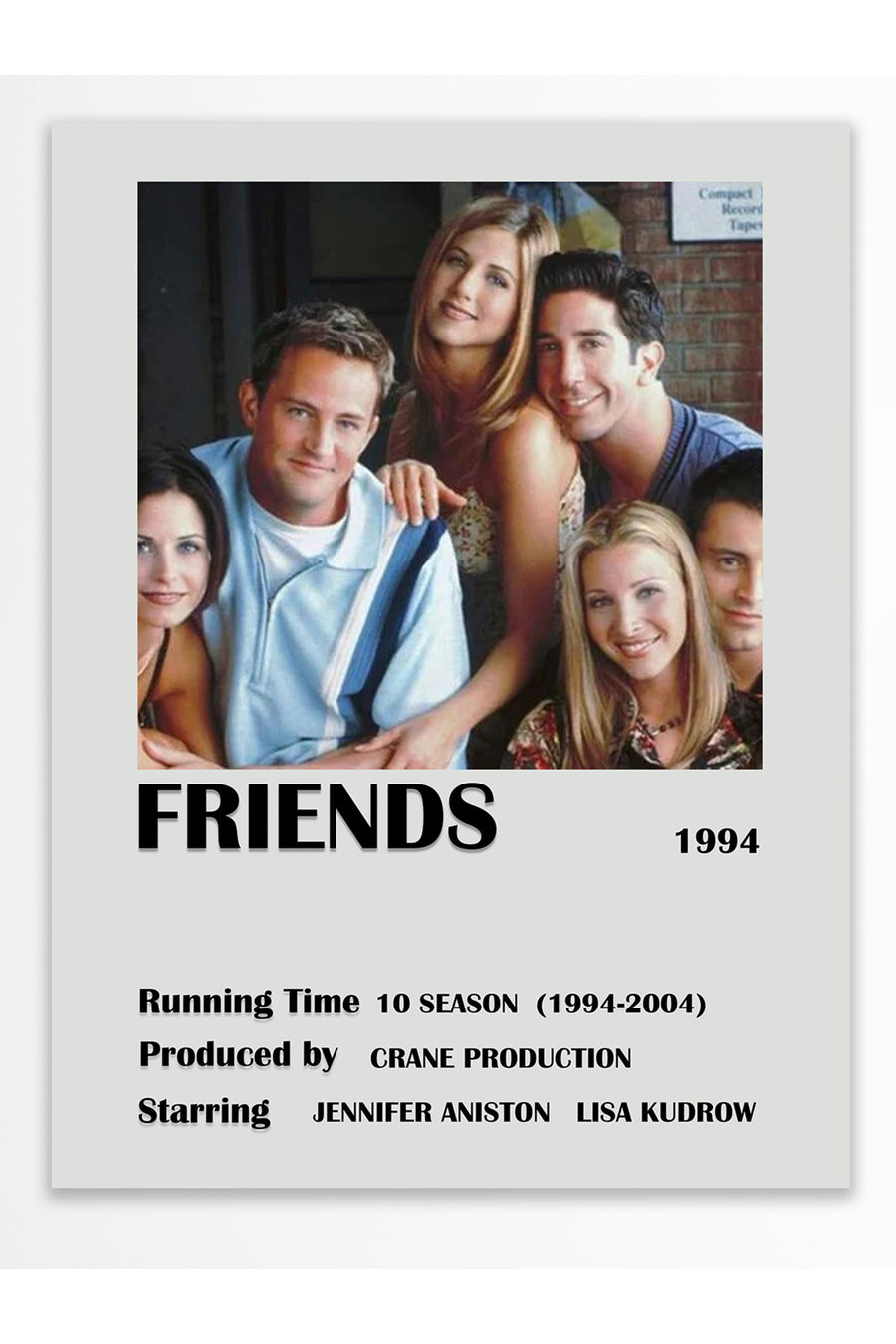FRIENDS Film Çerçevesiz Poster