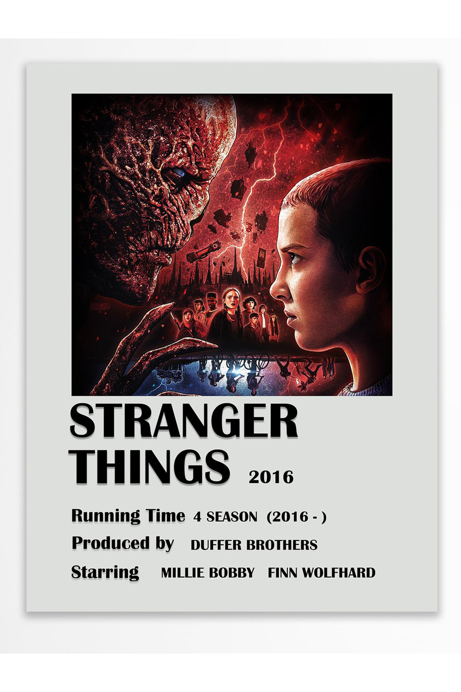 Farklı Tonlarda Stranger Things Film Çerçevesiz Poster