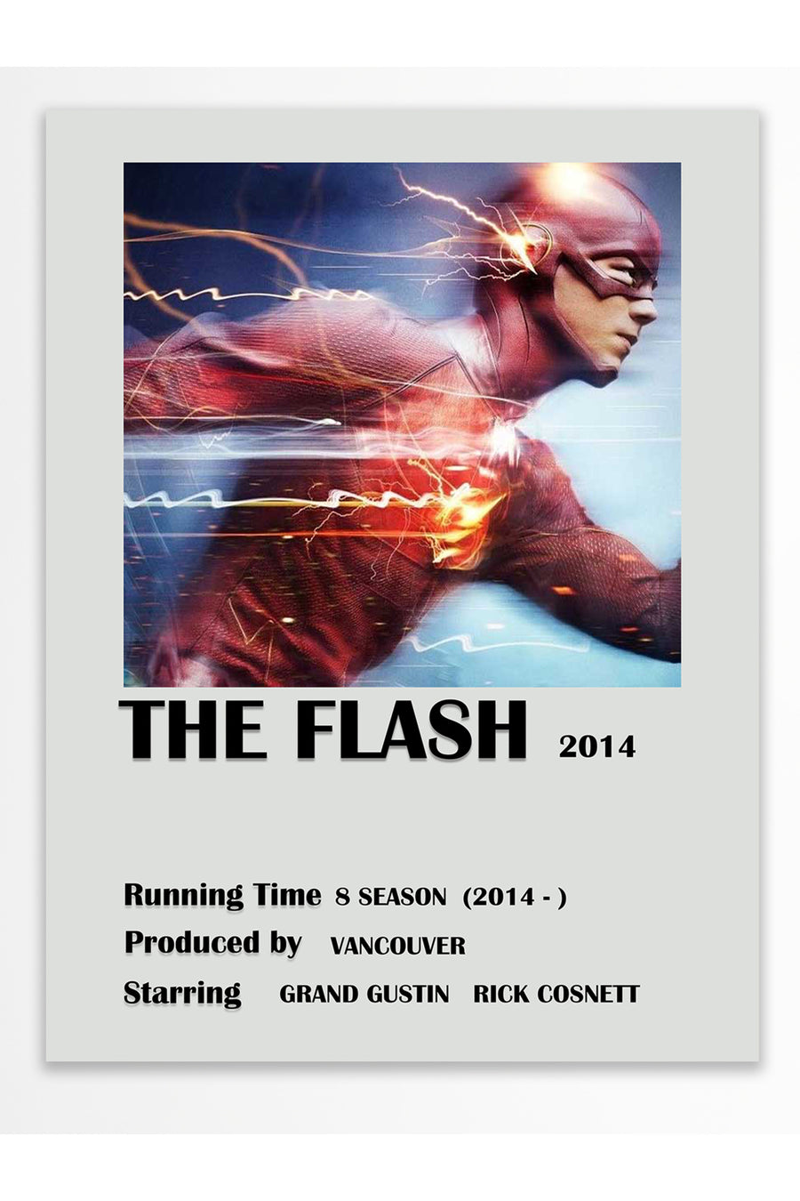 Farklı Tonlarda THE FLASH 2014 Film Çerçevesiz Poster