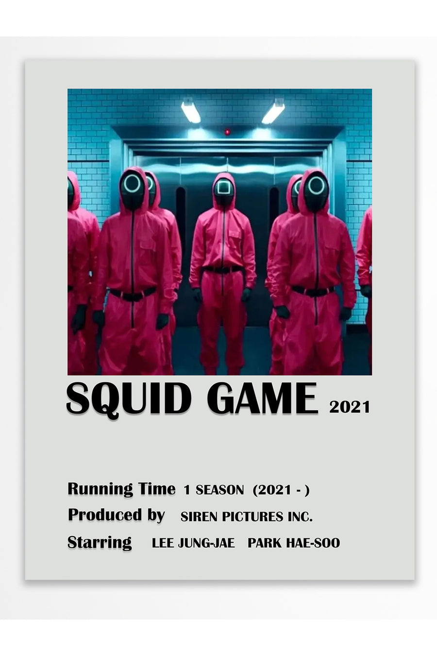 SQUID GAME 2021 Film Çerçevesiz Poster