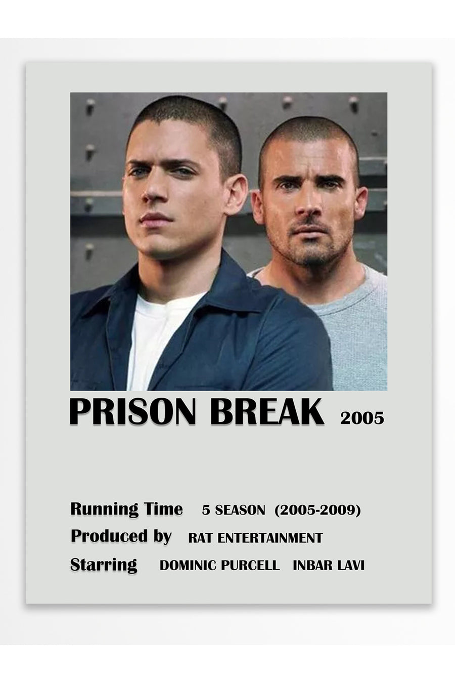 PRISON BREAK 2005 Film Çerçevesiz Poster