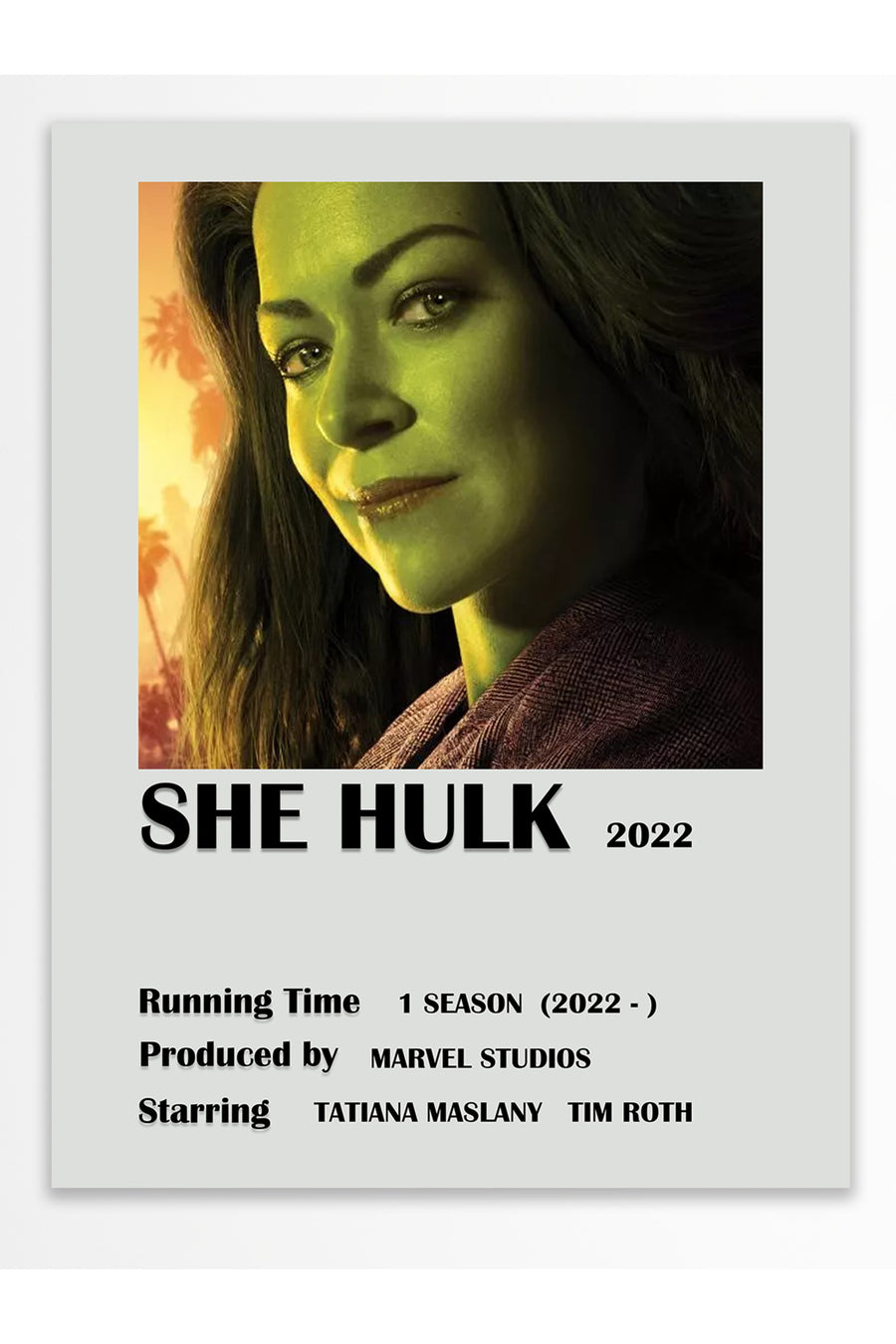 SHE HULK 2022 Film Çerçevesiz Poster