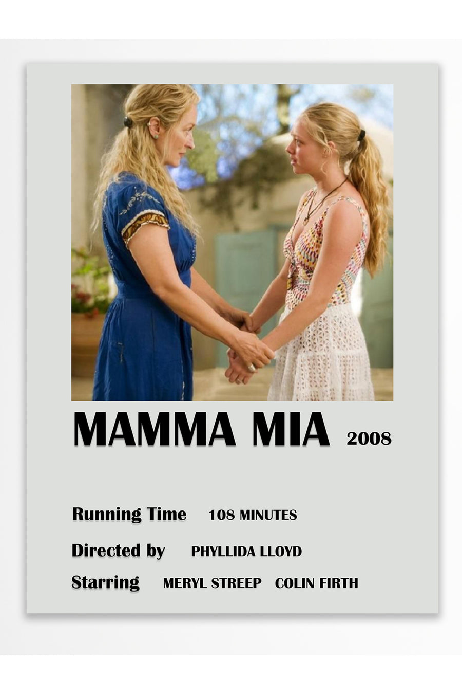 MAMMA MIA 2008 Film Çerçevesiz Poster