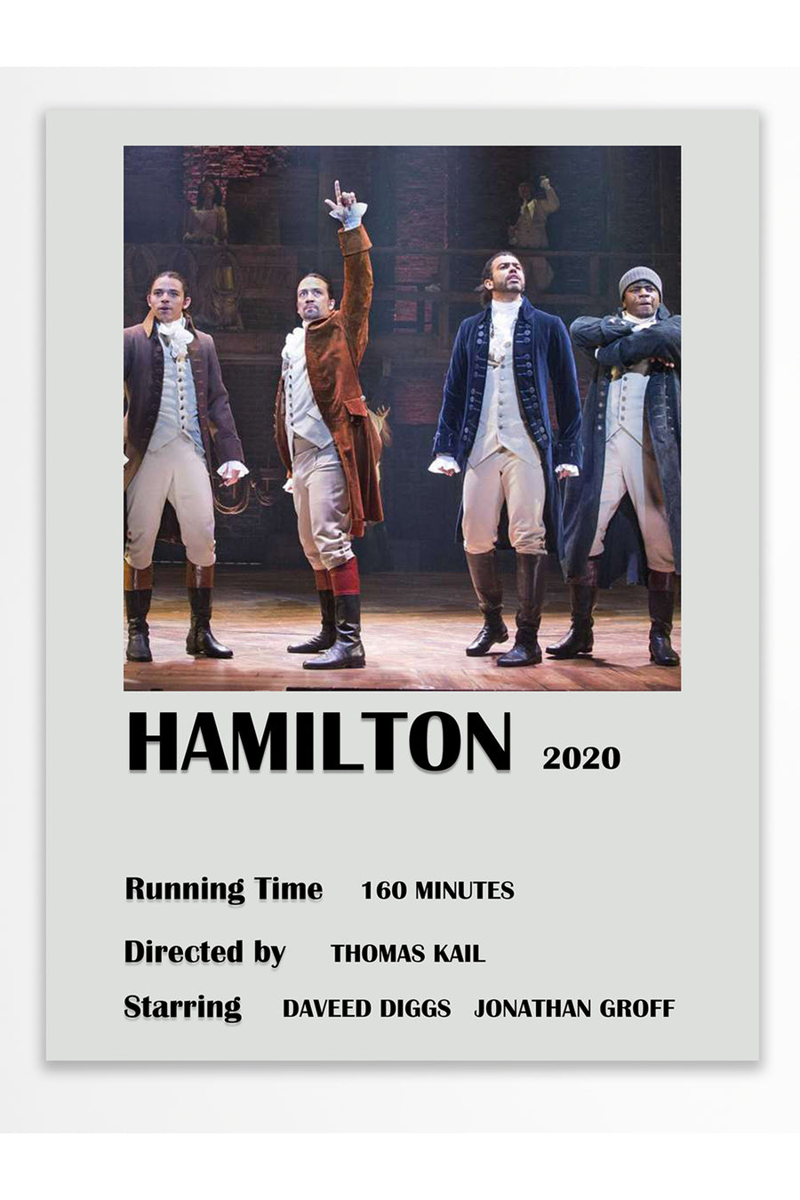 HAMILTON 2020 Film Çerçevesiz Poster
