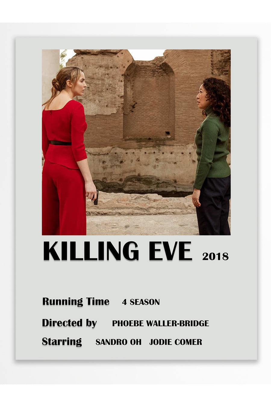 KILLING EVE 2018 Film Çerçevesiz Poster