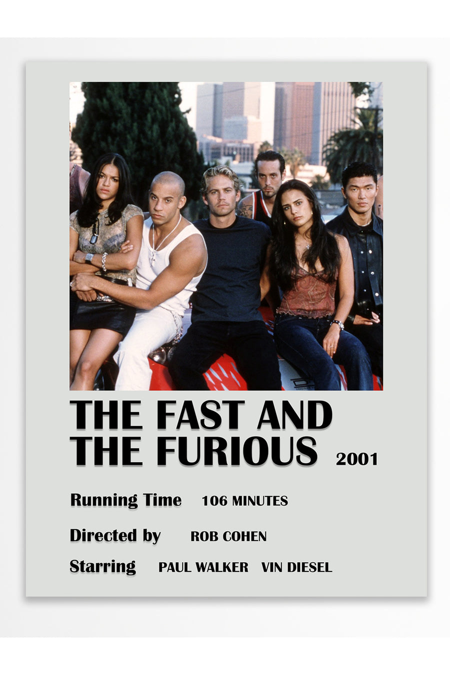 THE FAST AND THE FURIOUS Film Çerçevesiz Poster
