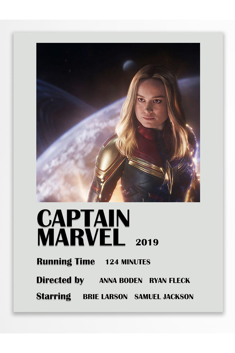 CAPTAIN MARVEL Film Çerçevesiz Poster