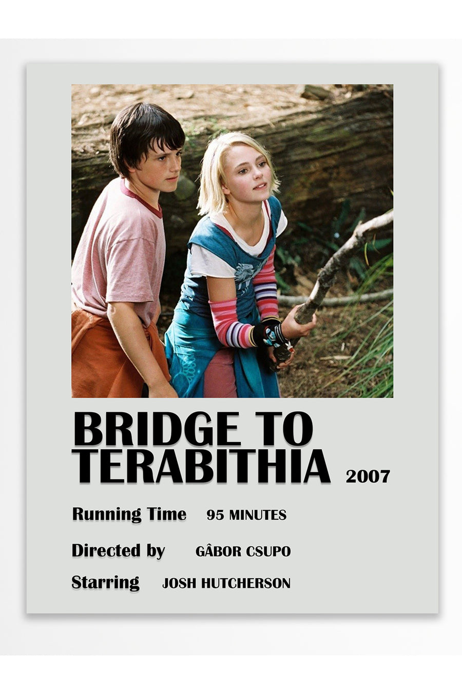 Farklı Tonlarda Bridge to Terabithia Film Çerçevesiz Poster