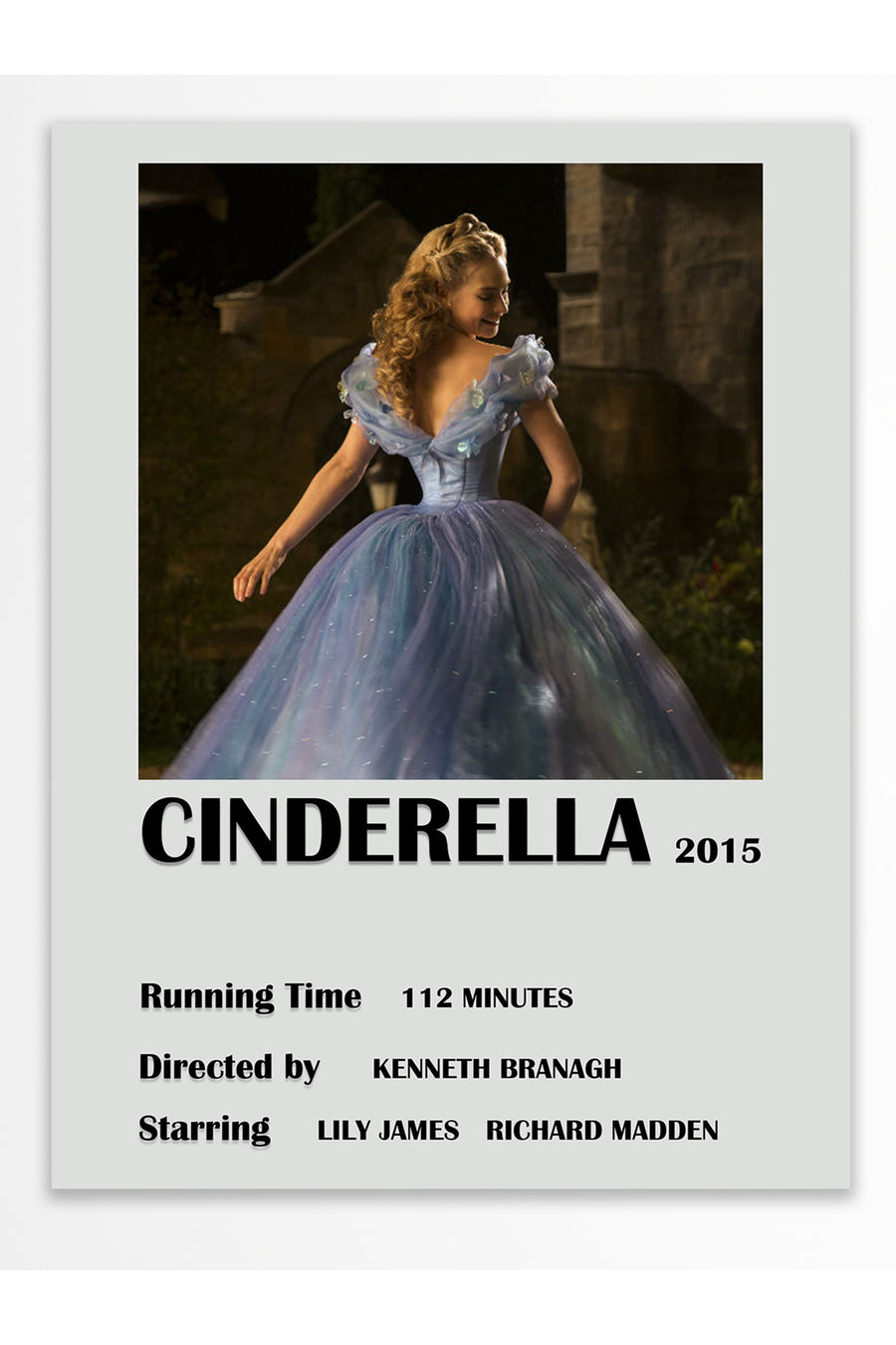 CINDERELLA 2015 Film Çerçevesiz Poster