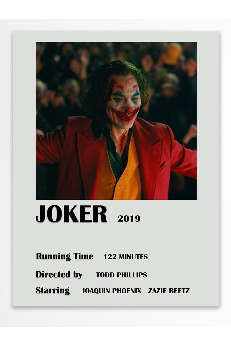 JOKER 2019 Film Çerçevesiz Poster